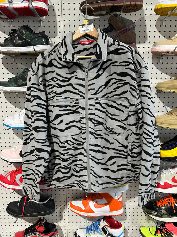 USED Supreme Moleskin Work Jacket SS25 - Zebra Size Medium