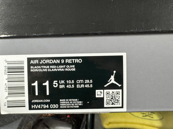 Air Jordan 9 Retro - Olive Size 11.5