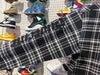 NEW Supreme SS25 Old English Flannel Shirt - Black