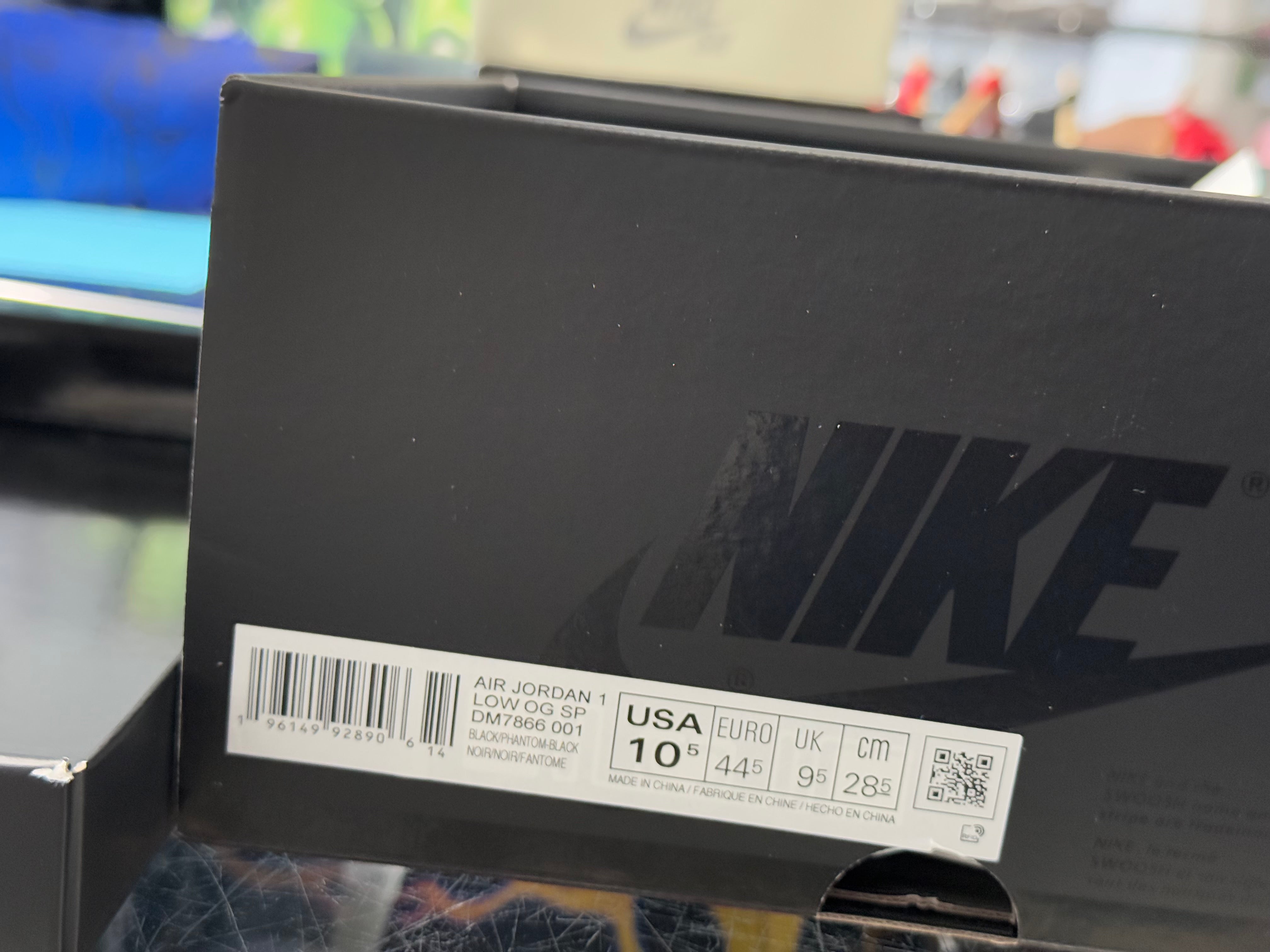 Air Jordan 1 Retro Low OG SP x Travis Scott - Black Phantom Size 10.5