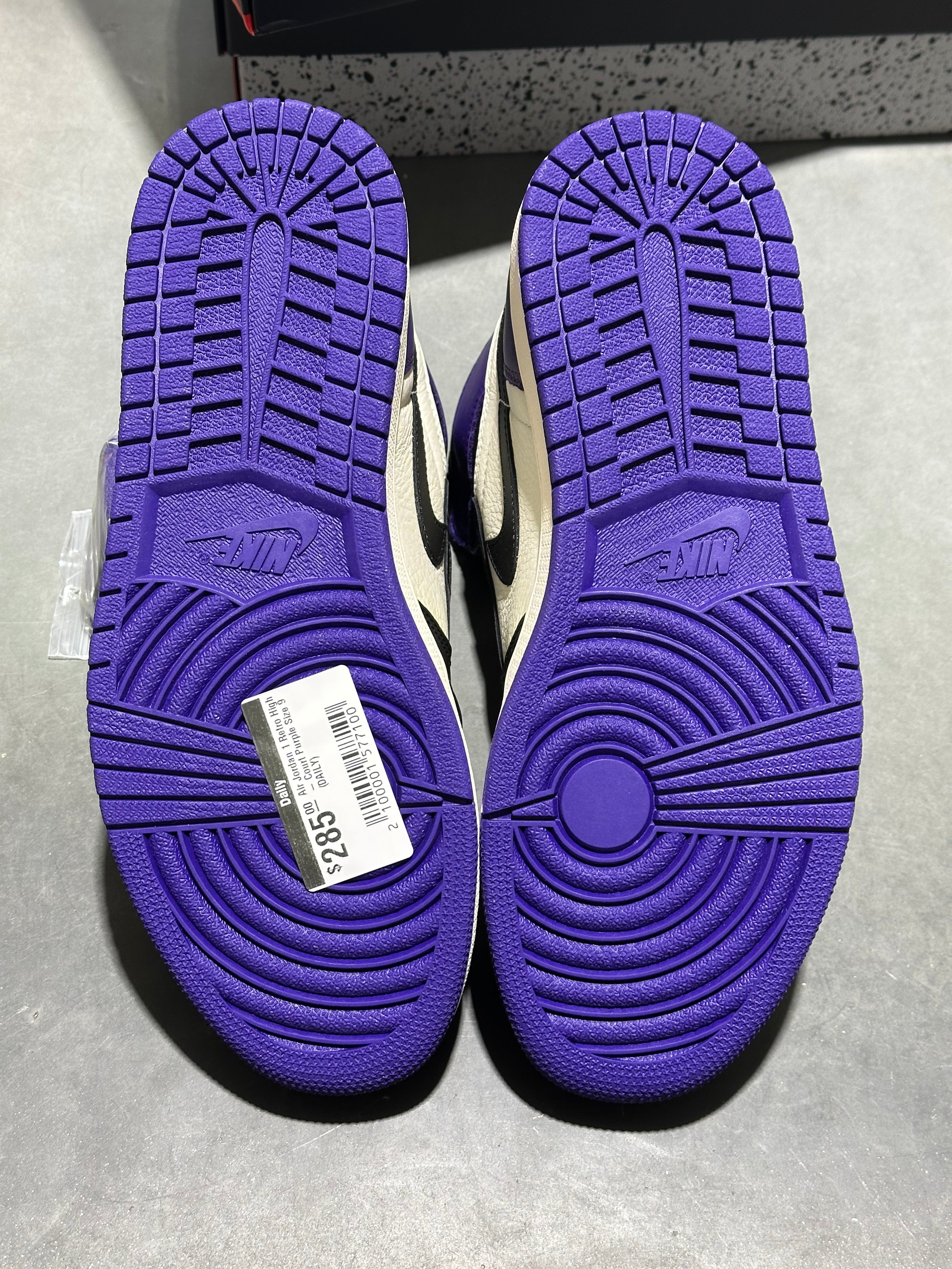 Air Jordan 1 Retro High - Court Purple Size 9