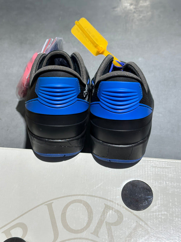 Air Jordan 2 Retro Low SP - Off-White Black Blue Size 9.5
