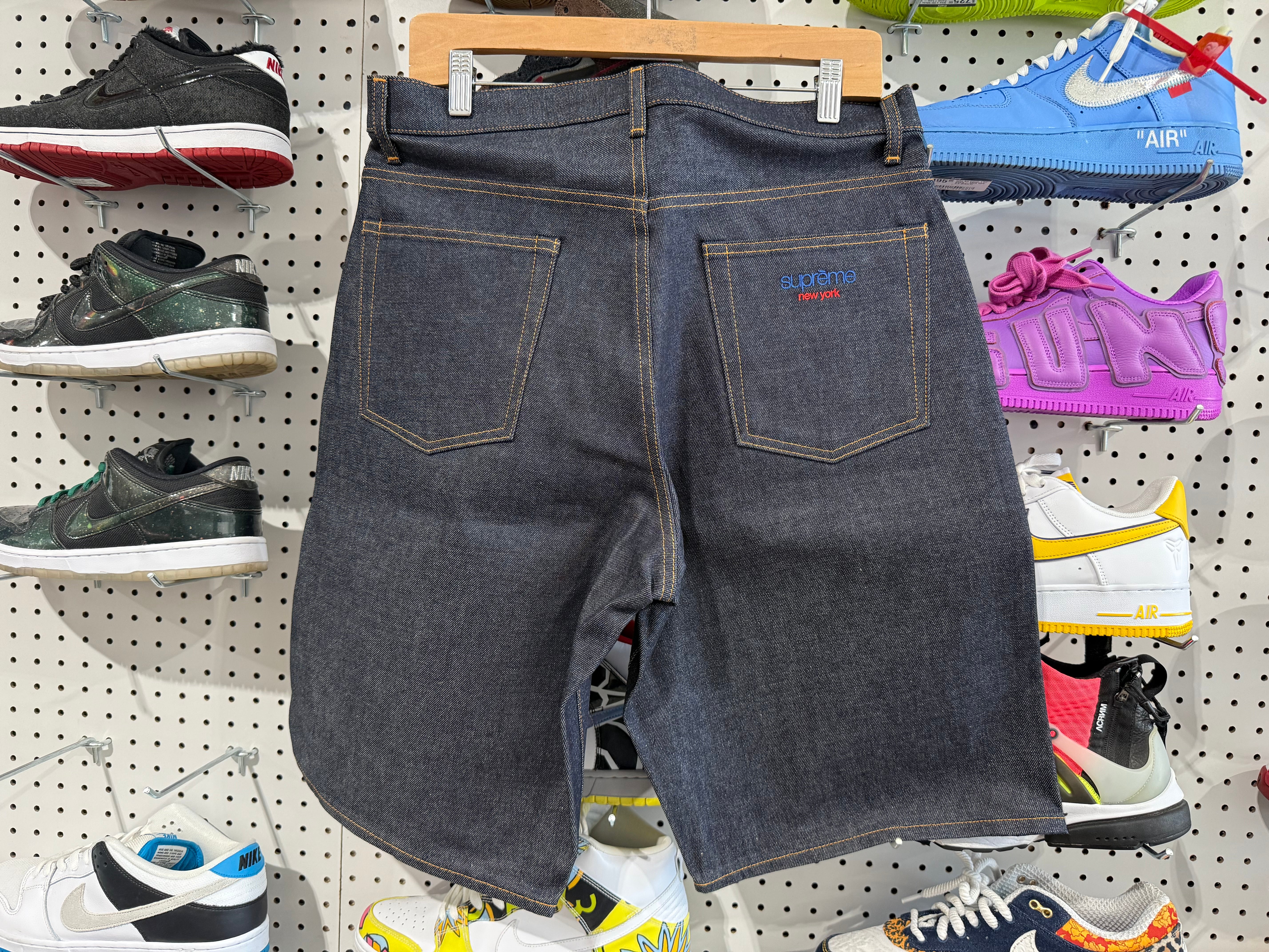 Supreme Rigid Baggy Selvedge Denim Shorts - Indigo Blue