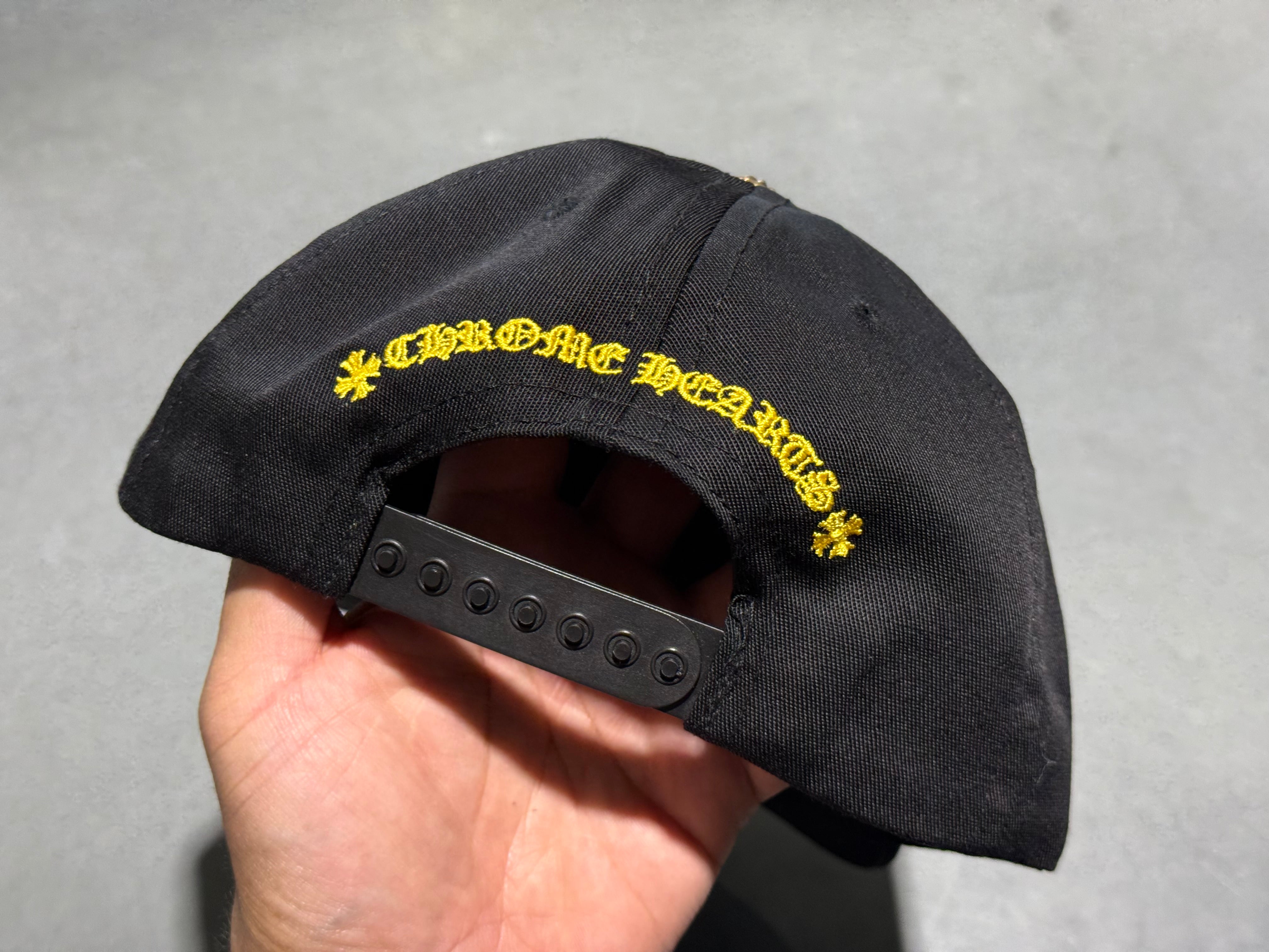 NEW Chrome Hearts 5 Panel Snapback - Black/Yellow
