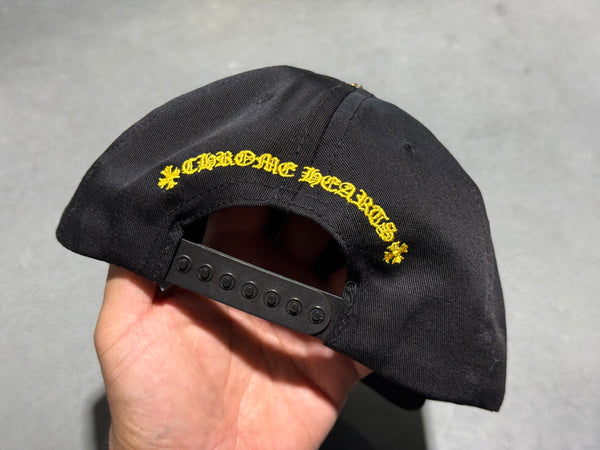 NEW Chrome Hearts 5 Panel Snapback - Black/Yellow