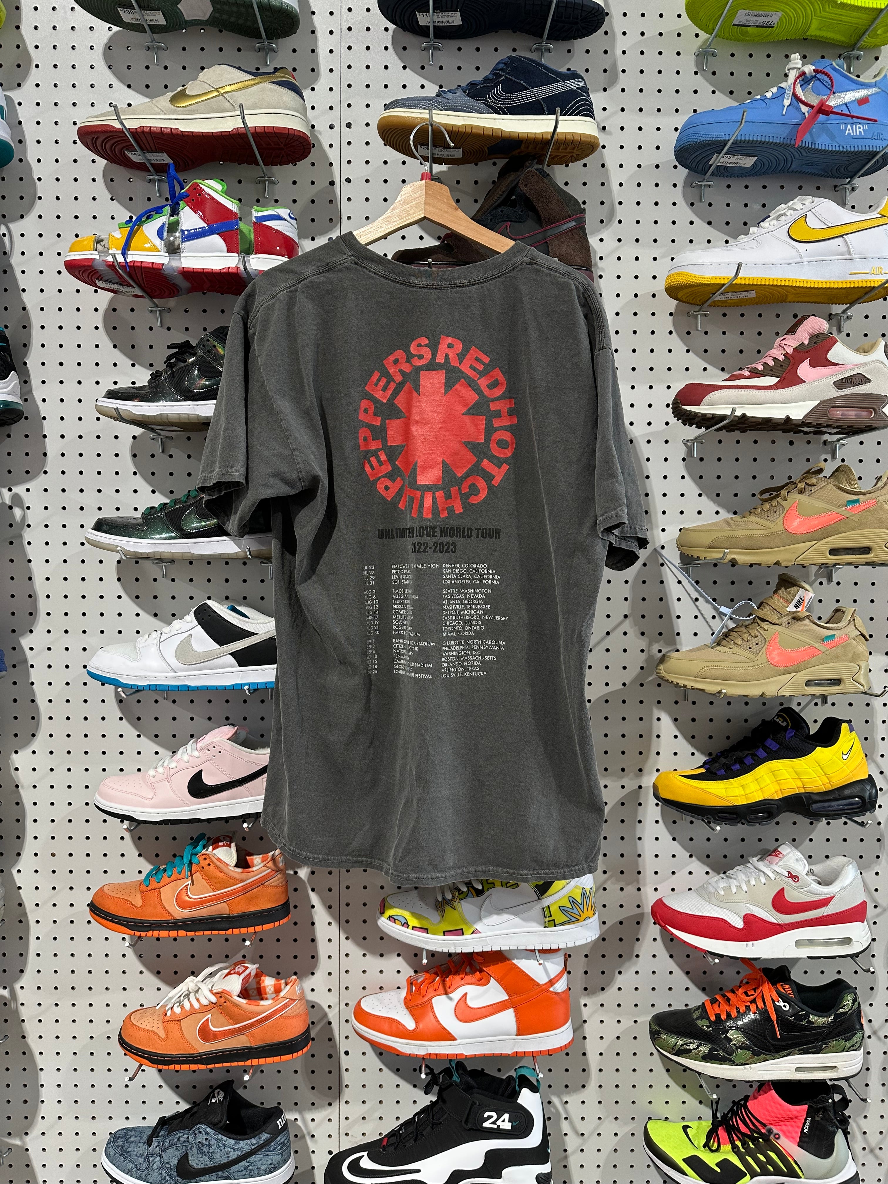USED RHCP 22-23 Tour Tee - Grey Size Large