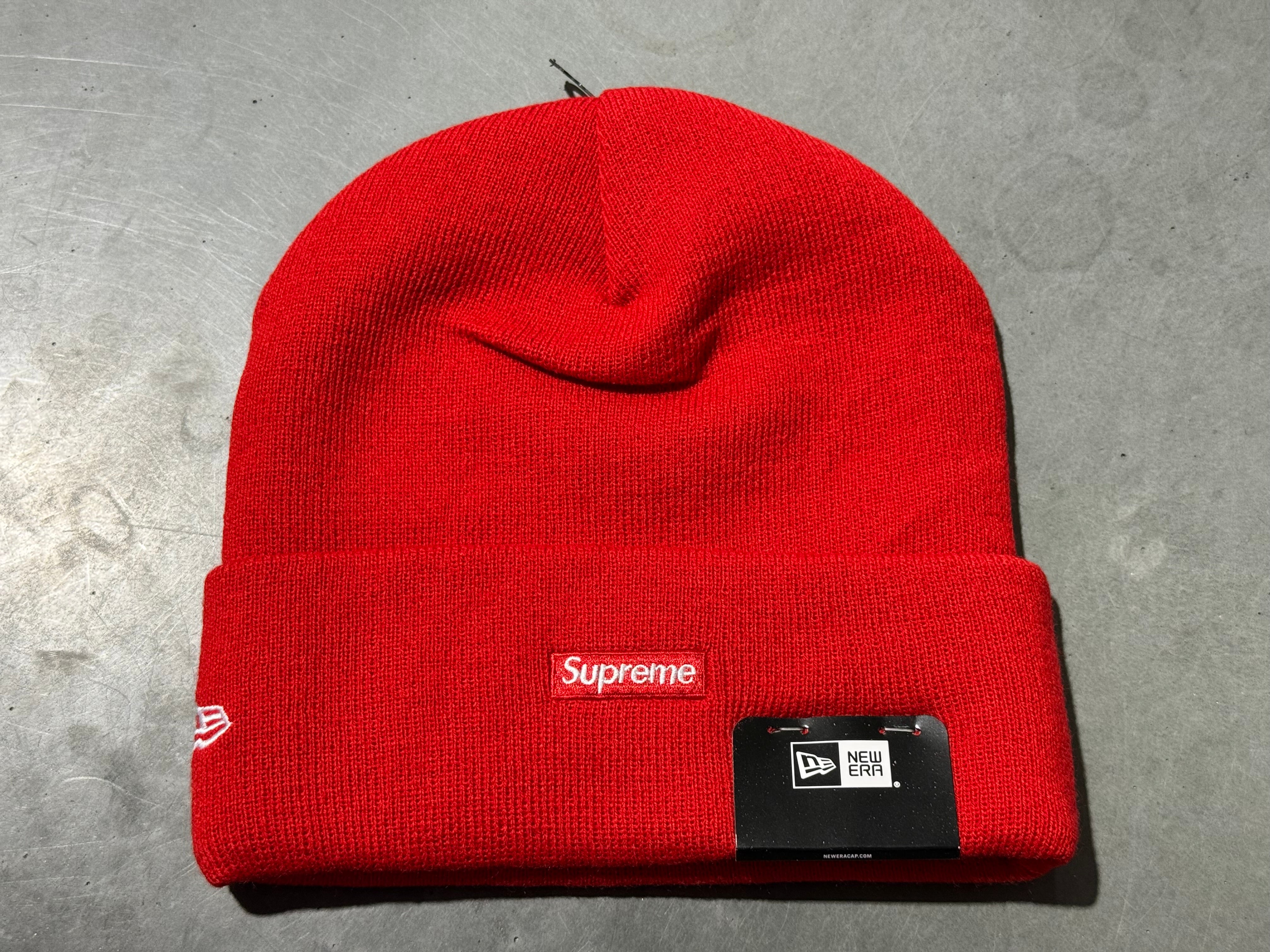 NEW Supreme x New Era Old English Beanie - Red