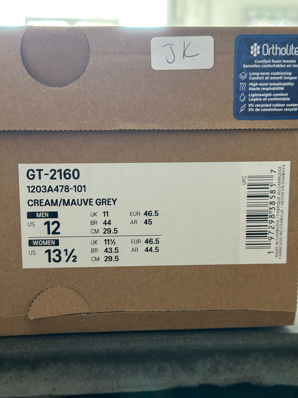 Asics GT 2160 - Cream/Mauve Size 12