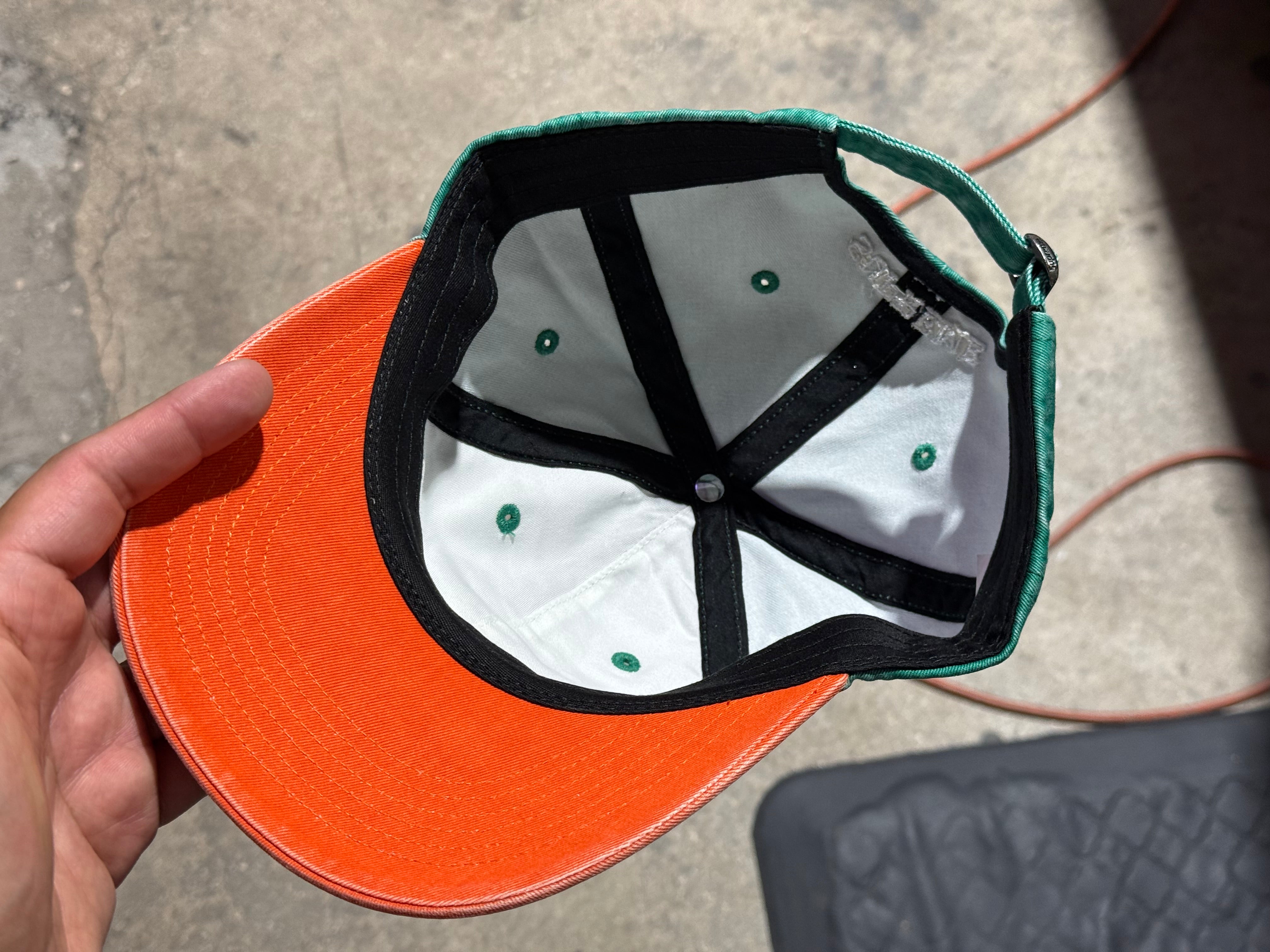 NEW Supreme Pigment Coated 2 Tone S Logo 6 Panel Cap - Emerald