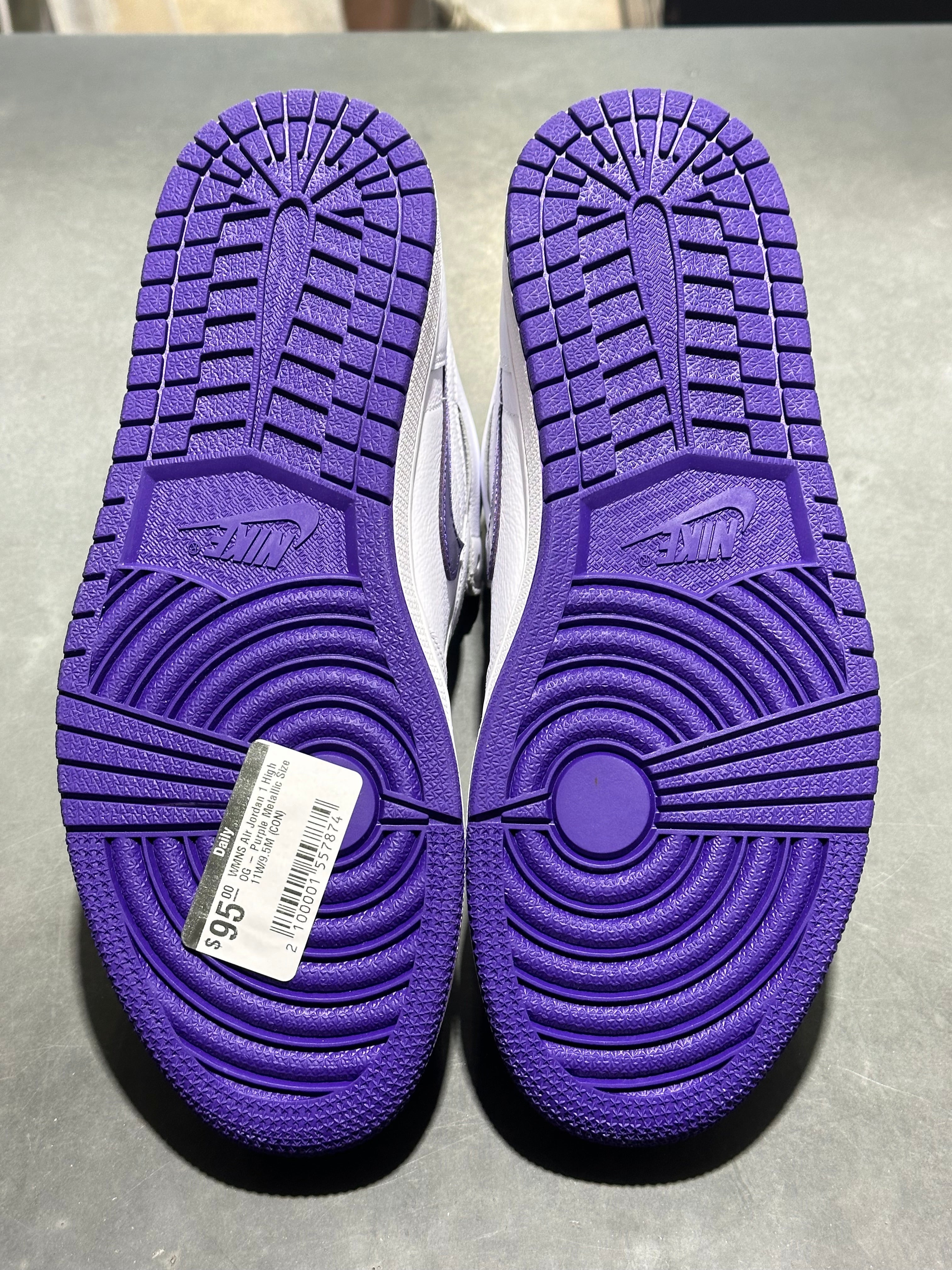 WMNS Air Jordan 1 High OG - Purple Metallic Size 11W/9.5M