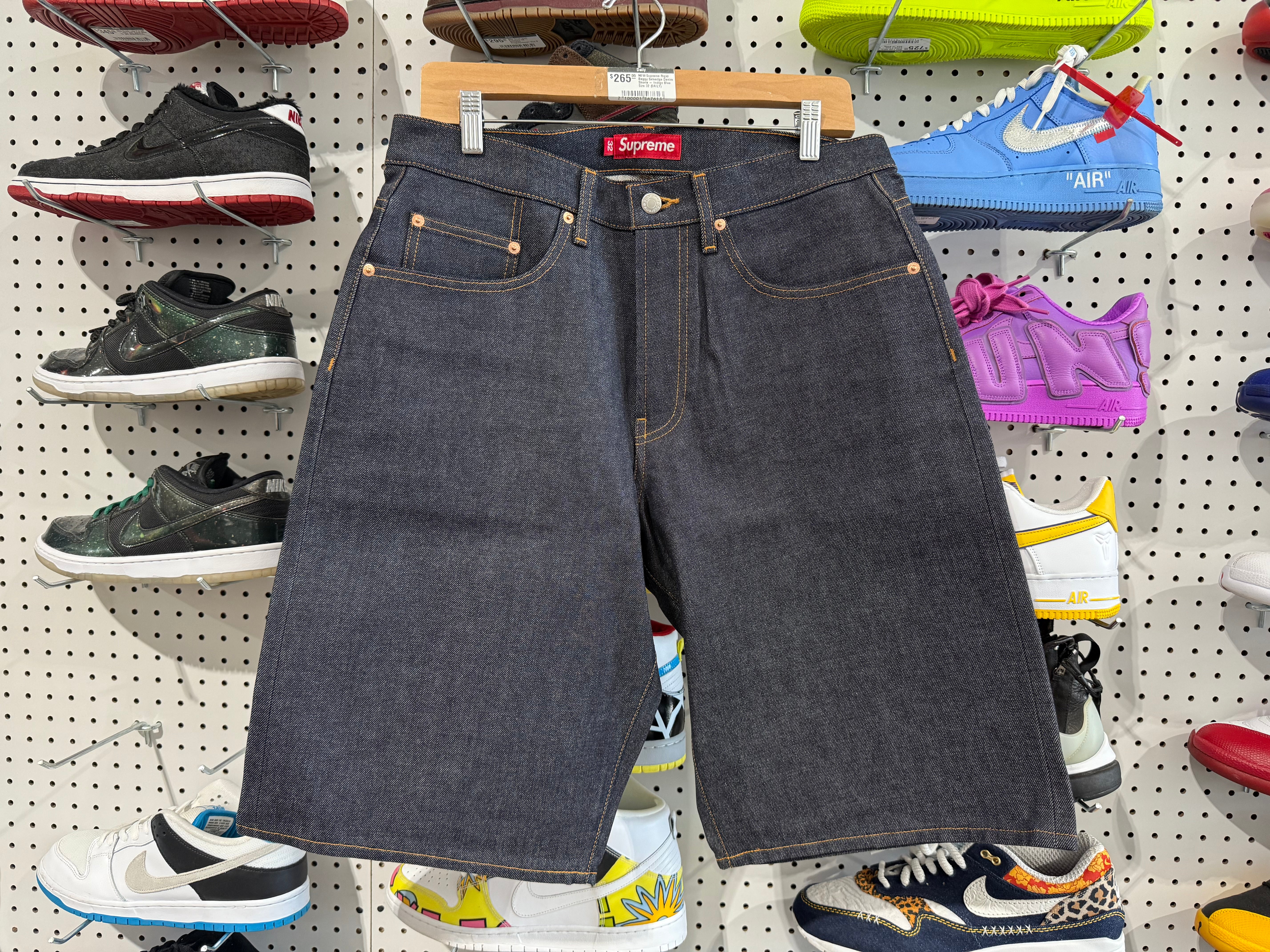 Supreme Rigid Baggy Selvedge Denim Shorts - Indigo Blue