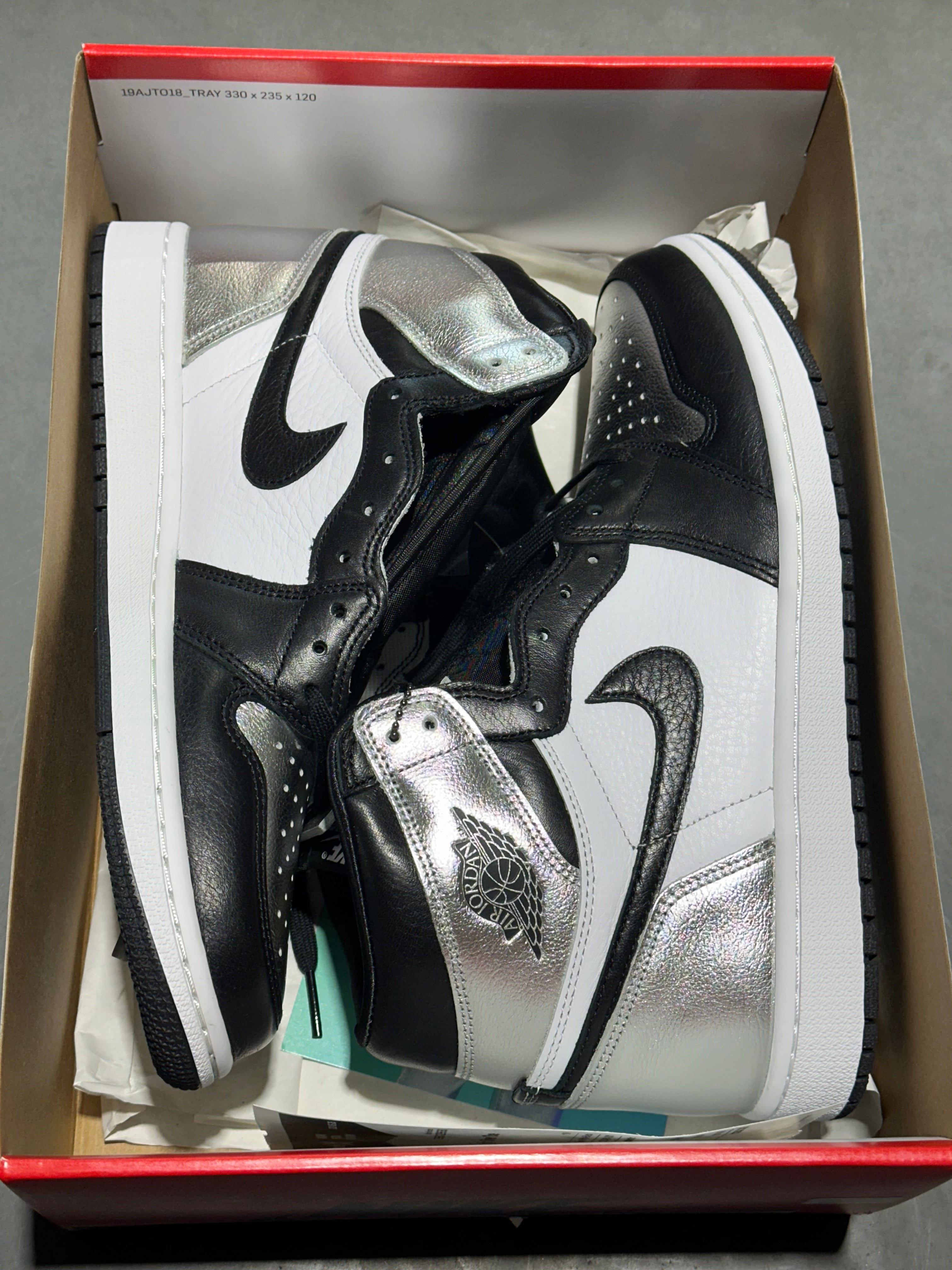 WMNS Air Jordan 1 High OG - Silver Toe Size 11W/9.5M