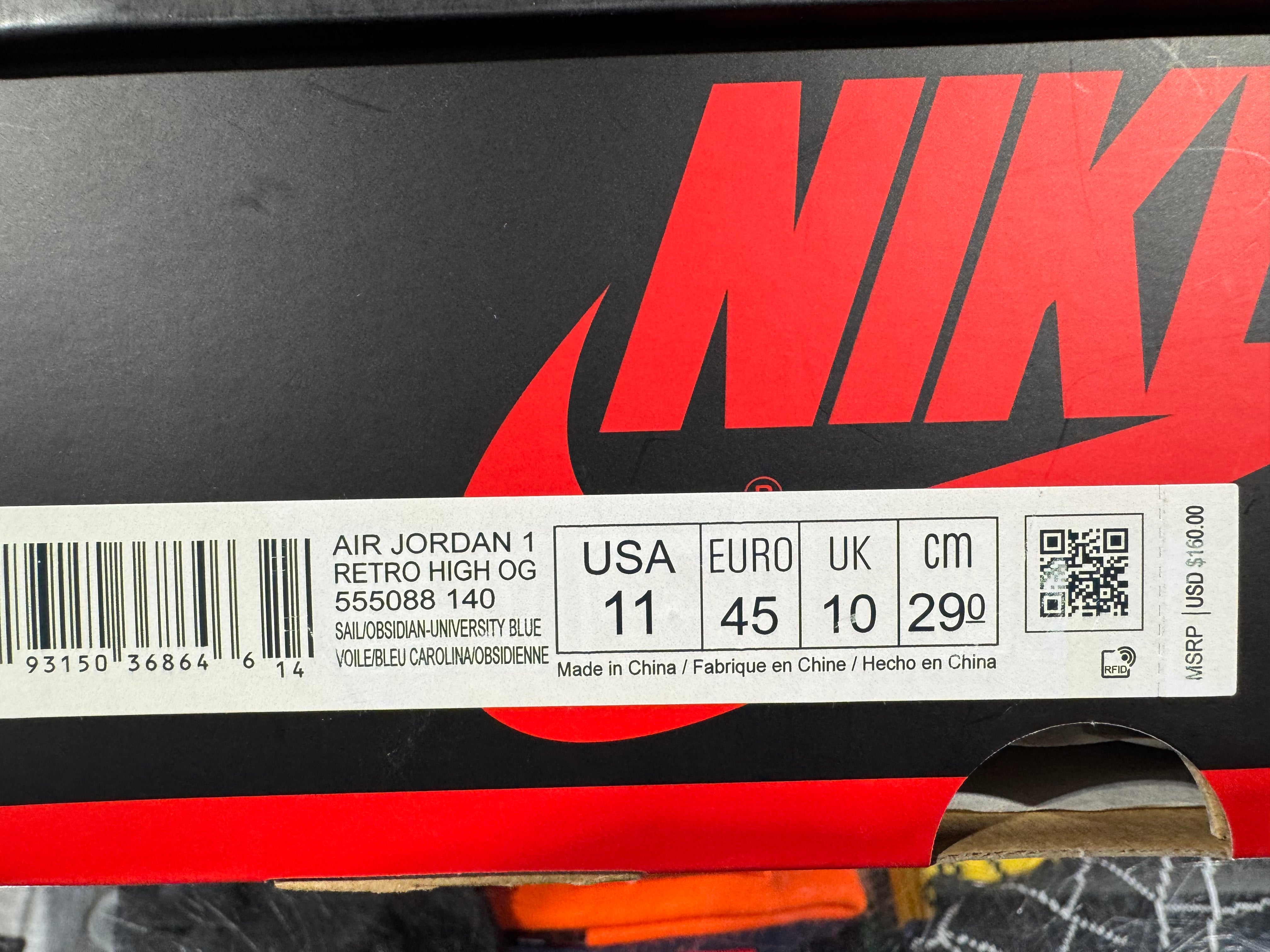 Air Jordan 1 Retro High OG - Obsidian UNC