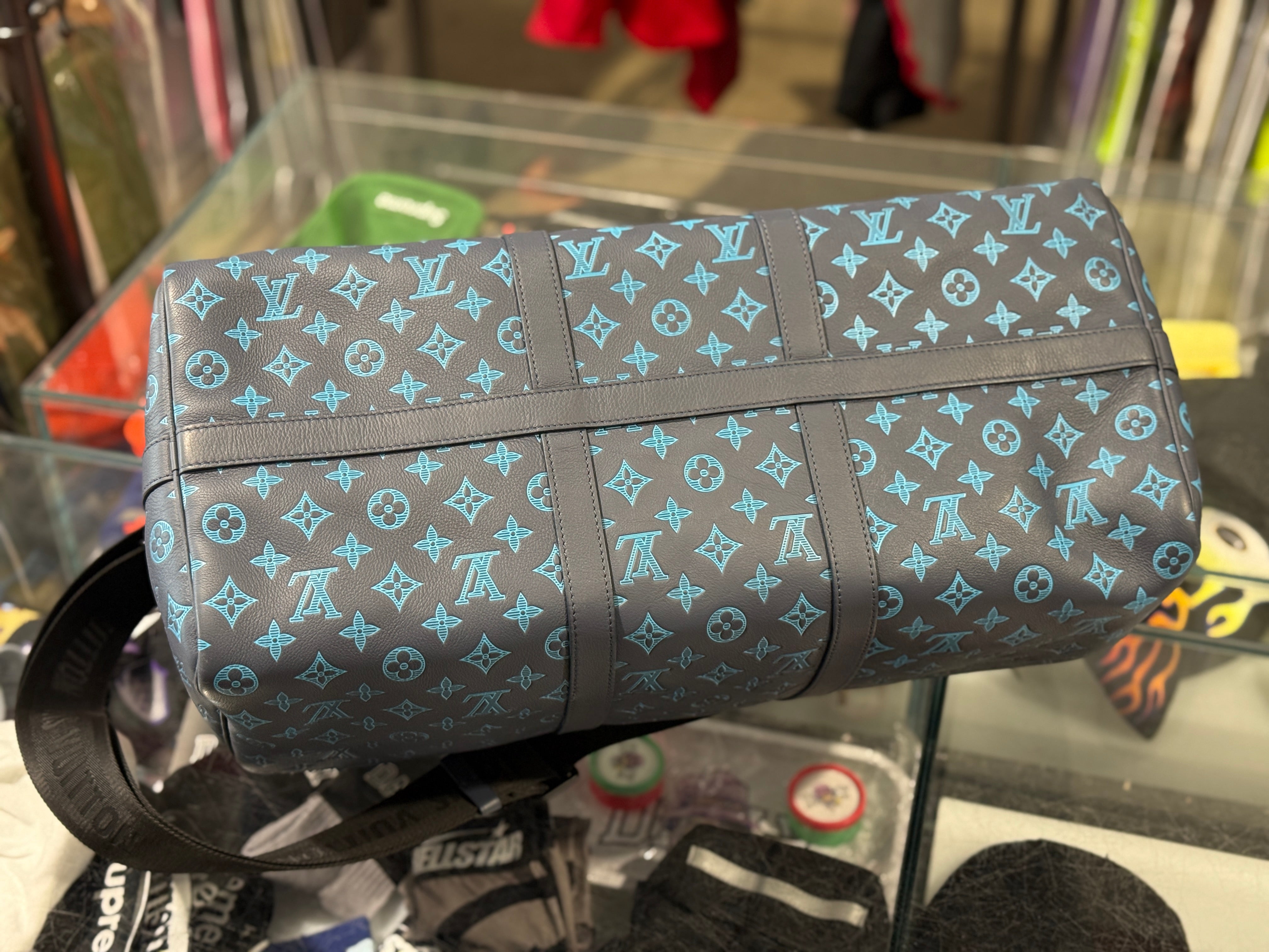 CLEAN LV Keepall Bandouliere 50 - Blue