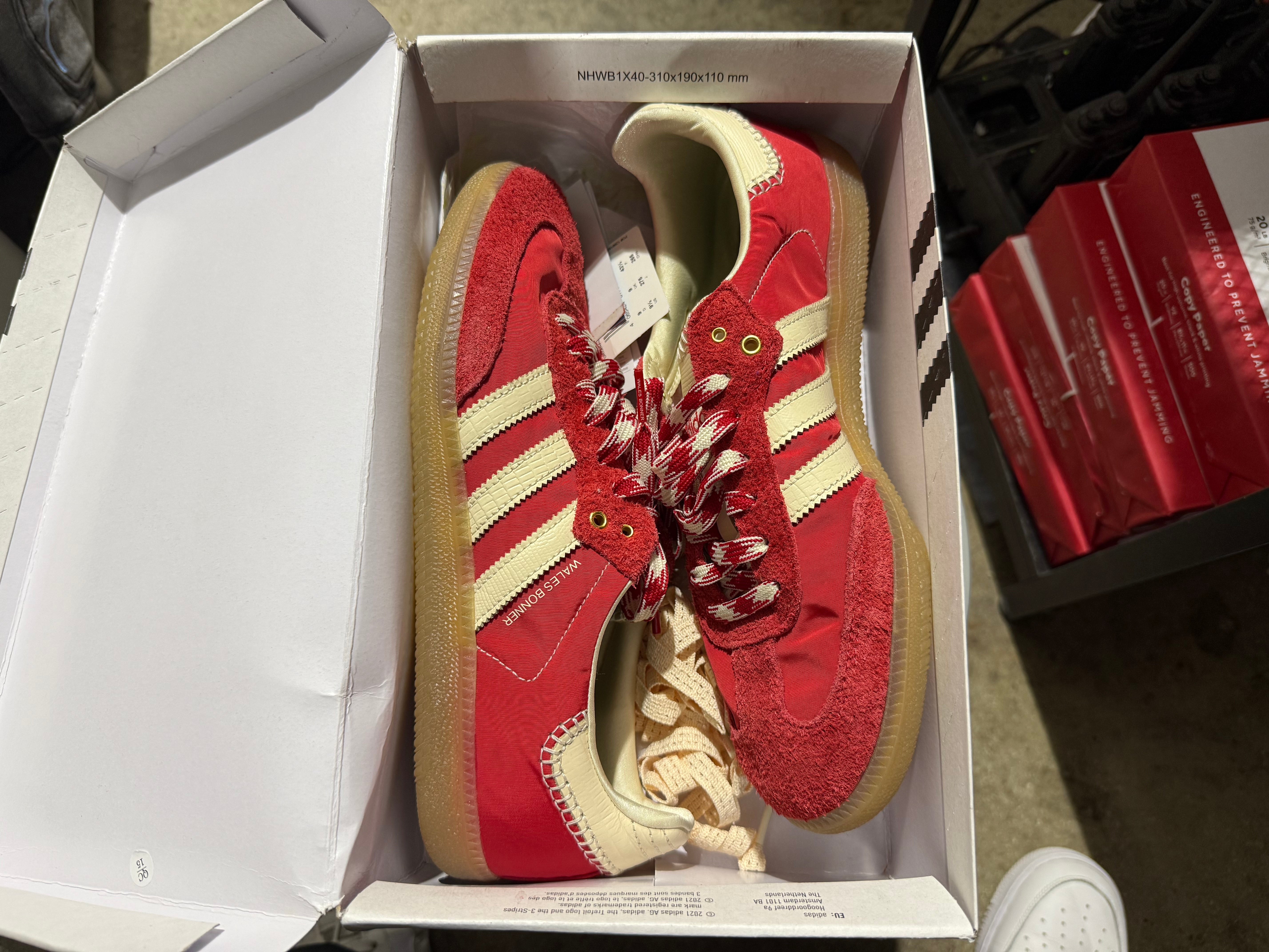Adidas x Wales Bonner Samba - Scarlet Size 9.5