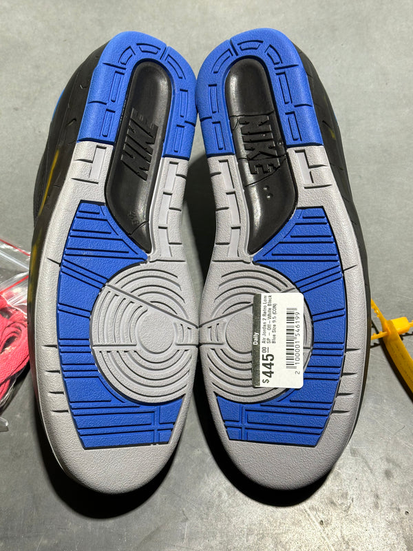 Air Jordan 2 Retro Low SP - Off-White Black Blue Size 9.5