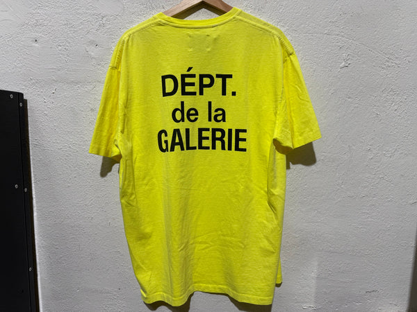 Gallery Dept French Logo Tee - Yellow /Black Size XL