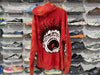 NEW Hellstar Records Lava Wash Hoodie - Red Size XL