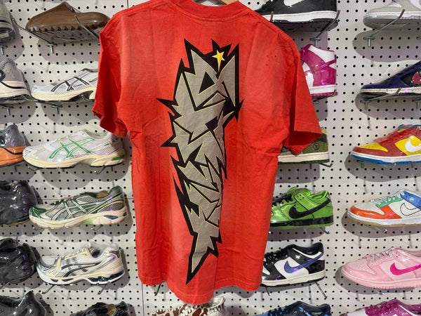 NEW Hellstar Crack Print Tee - Red Size Small