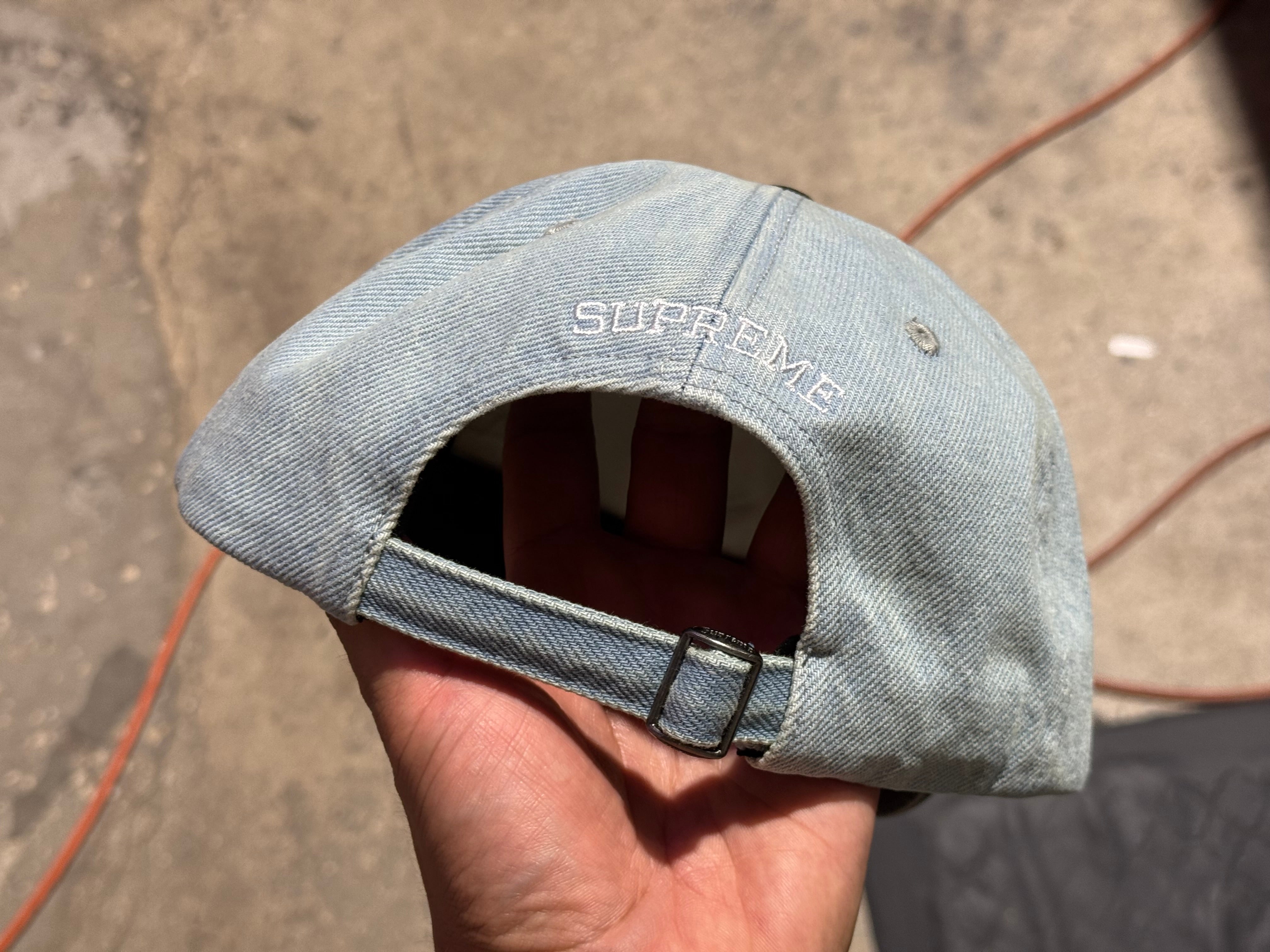NEW Supreme Pigment Coated 2 Tone S Logo 6 Panel Cap - Denim