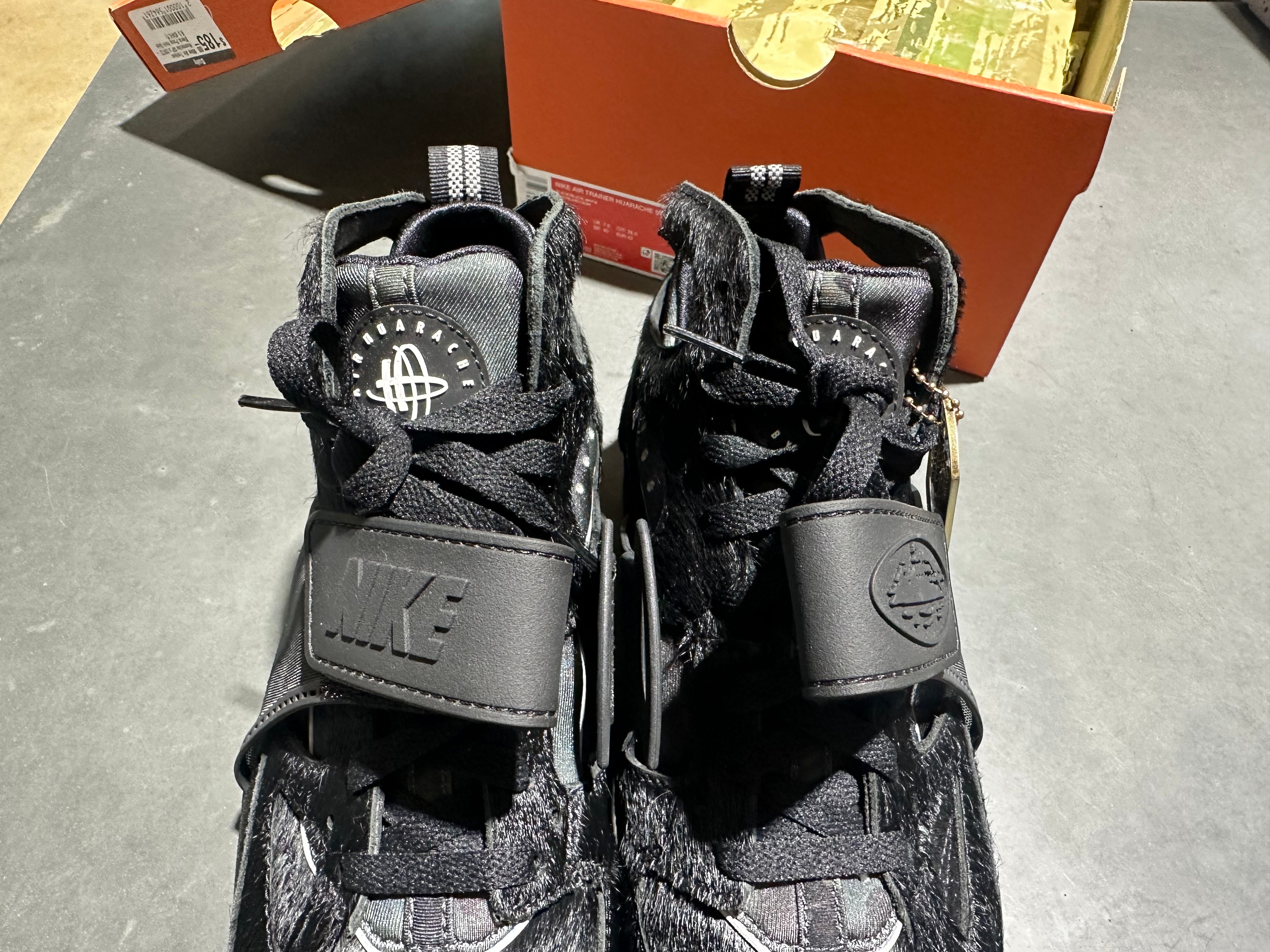 Nike Air Trainer Huarache SP x CRTZ - Black Pony Hair Size 8.5