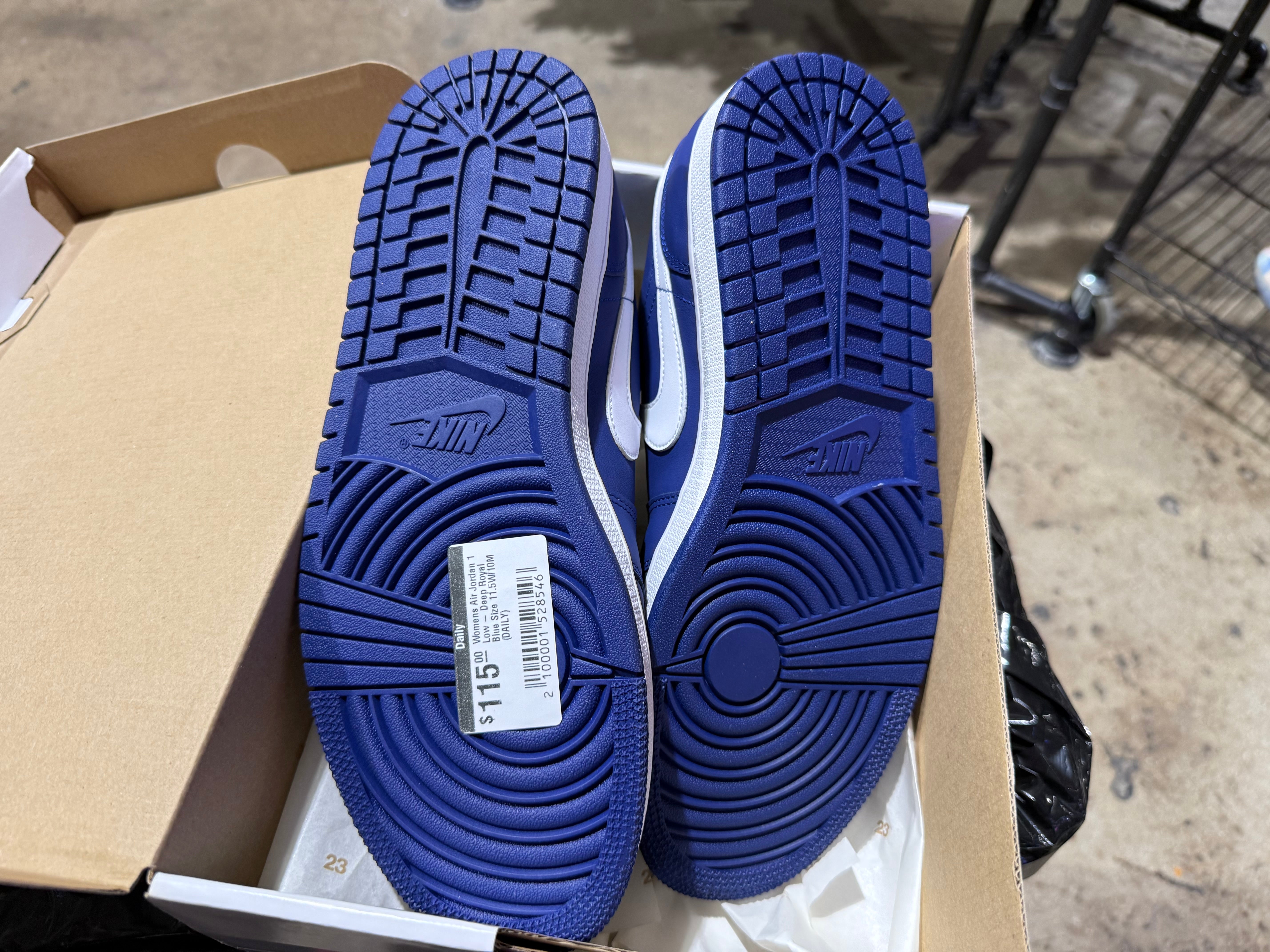 Womens Air Jordan 1 Low - Deep Royal Blue Size 11.5W/10M