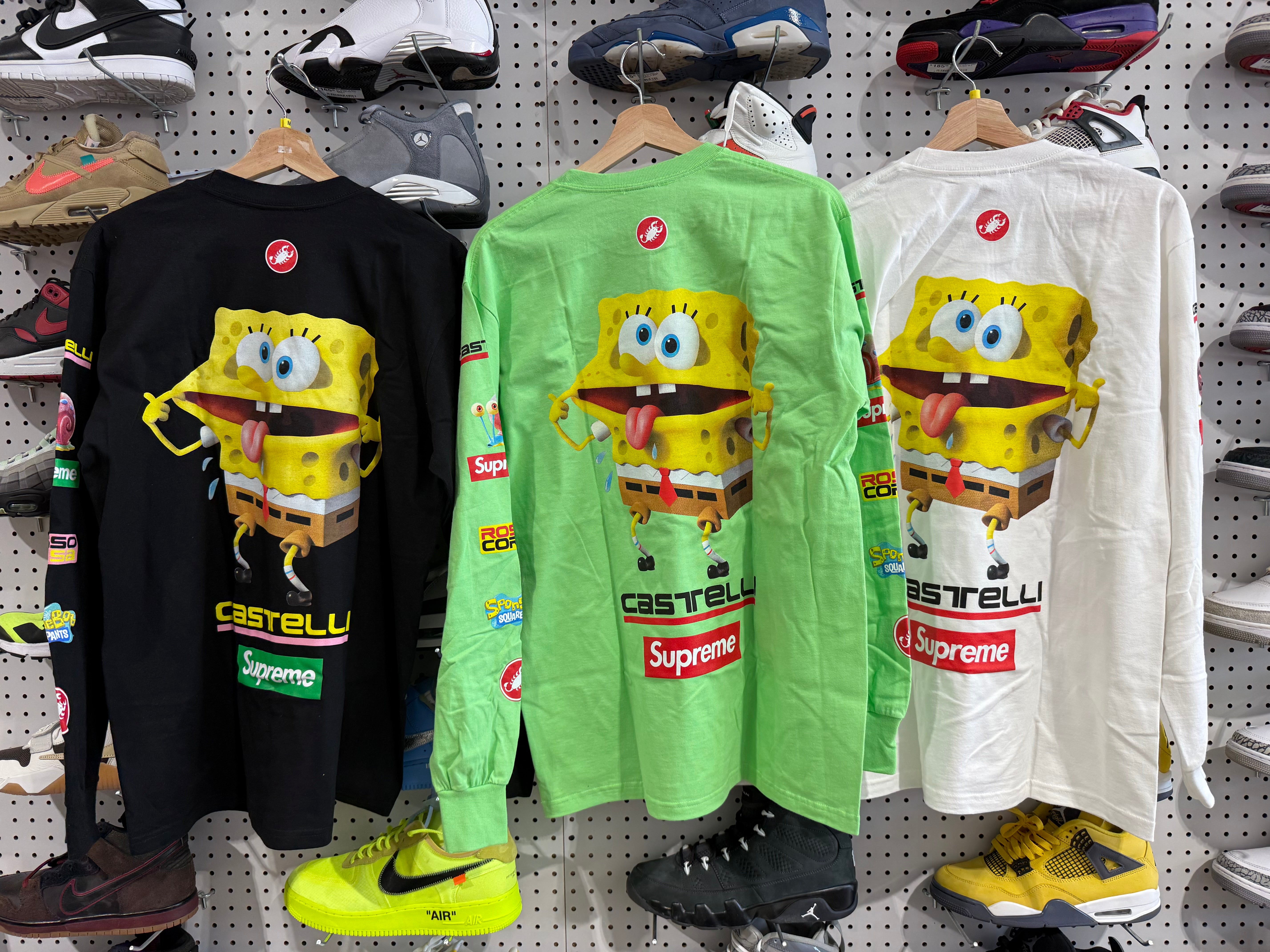 NEW Supreme x Spongebob x Castelli Racing Longsleeve Tee