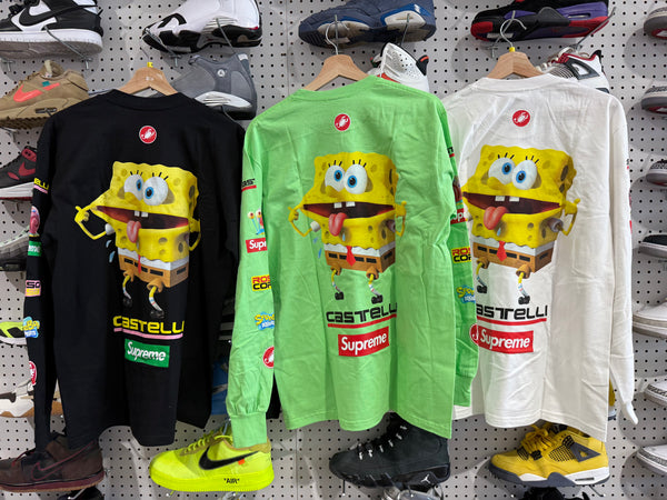NEW Supreme x Spongebob x Castelli Racing Longsleeve Tee
