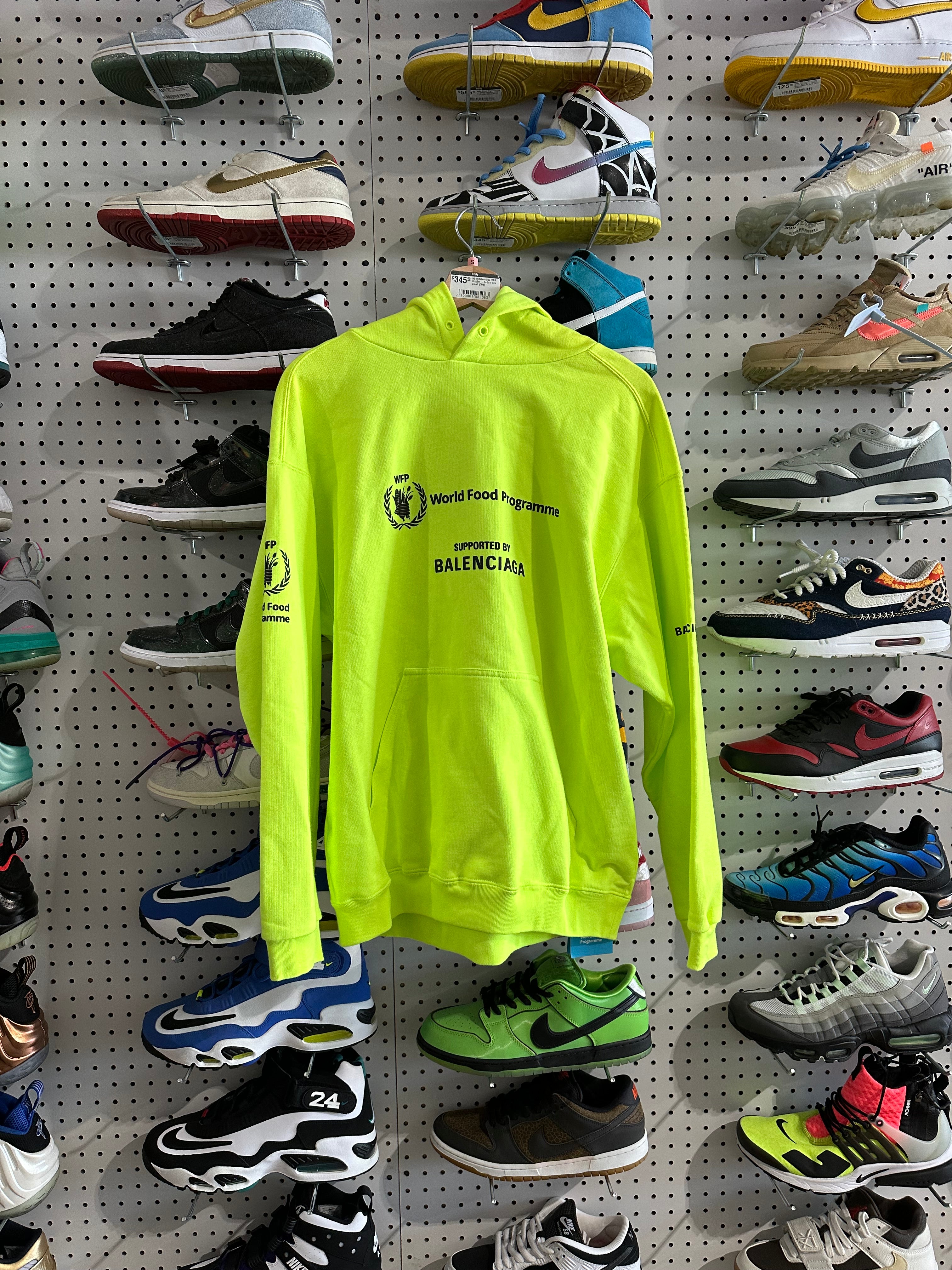 NEW Balenciaga WFP Hoodie - Yellow Size Small