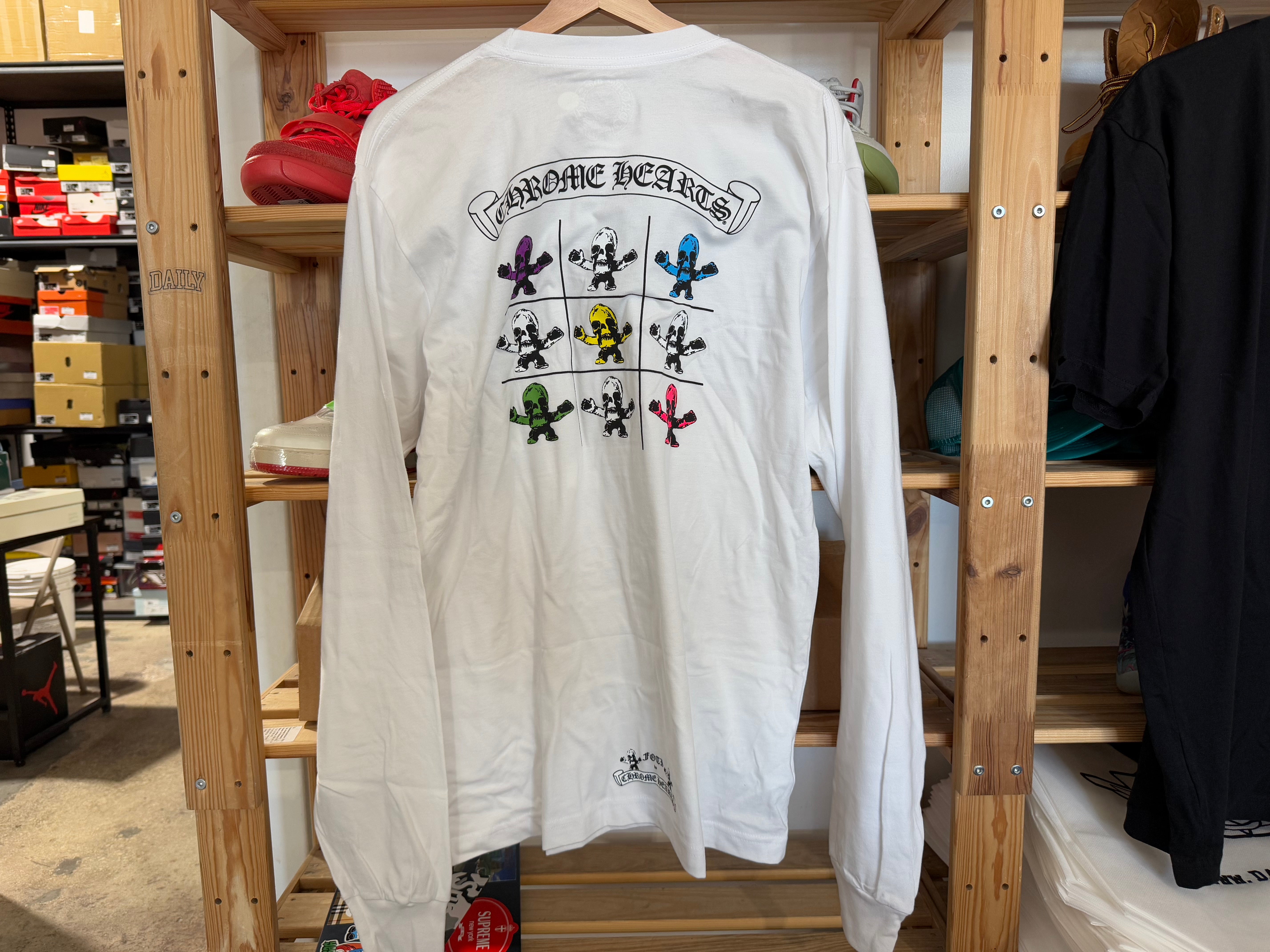 NEW Chrome Hearts FOTI Take Teeter Longsleeve Tee - White Size Large