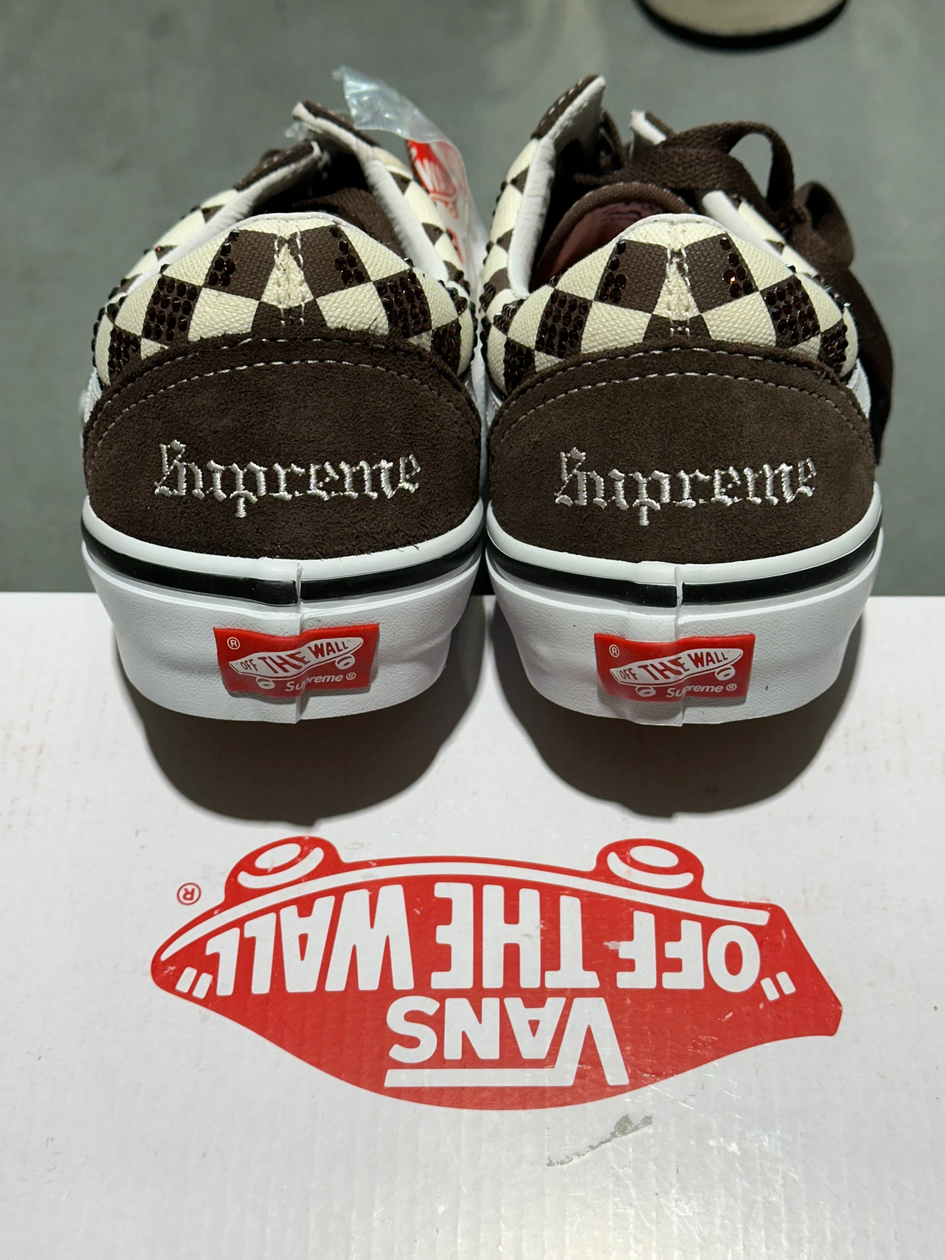 Vans Old Skool Supreme Swarovski - Brown Size 8.5