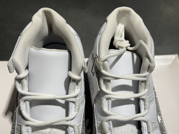 WMNS Air Jordan 11 Retro - White/Metallic Silver Size 12W/10.5M