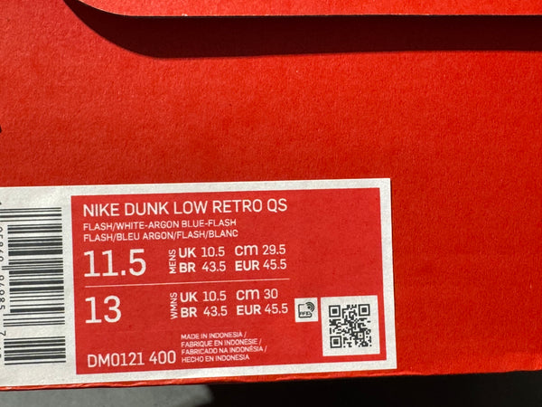 Nike Dunk Low Retro QS - Argon Size 11.5
