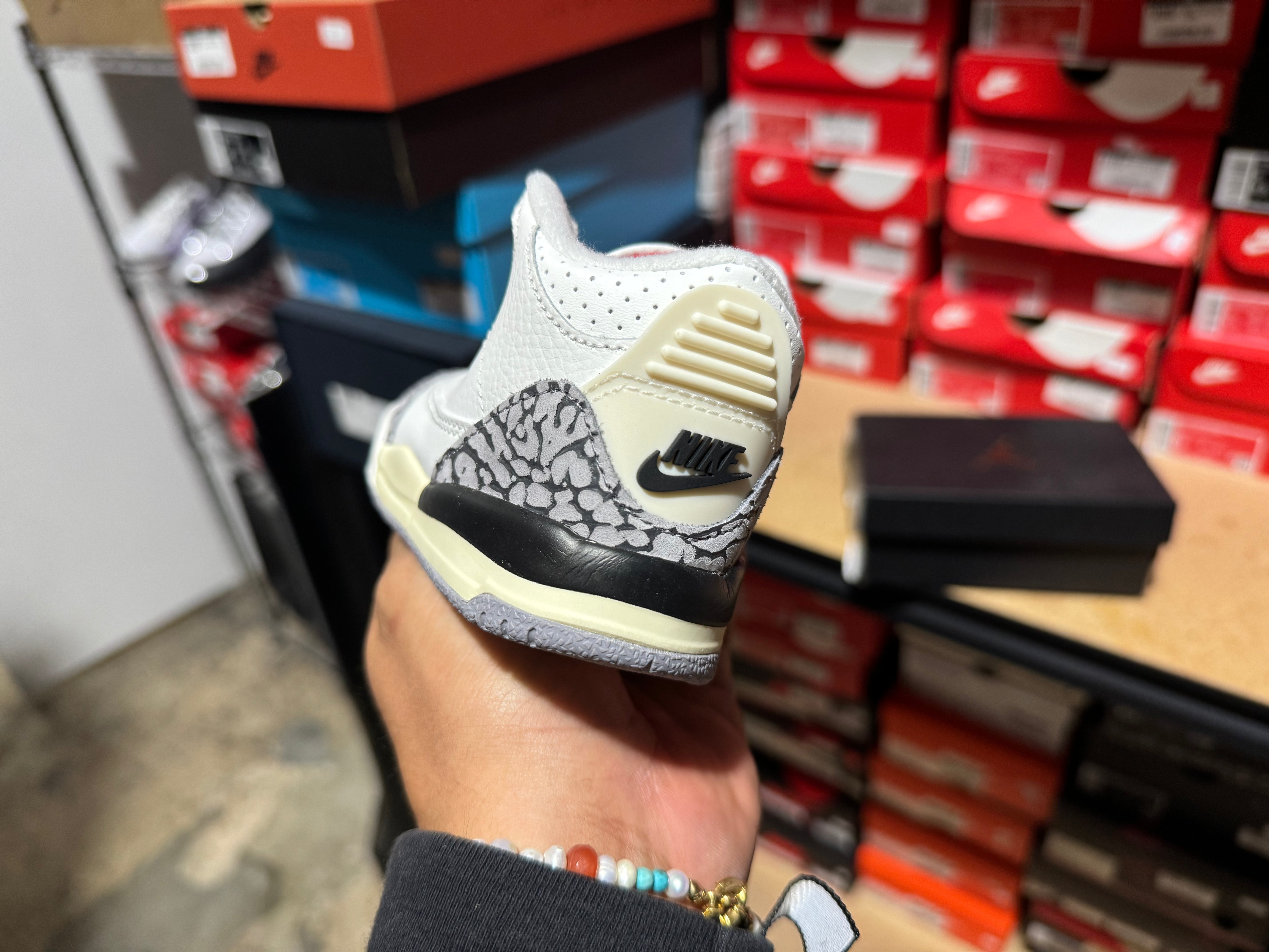 Air Jordan 3 Retro (TD) - White Cement Reimagined Size 5C