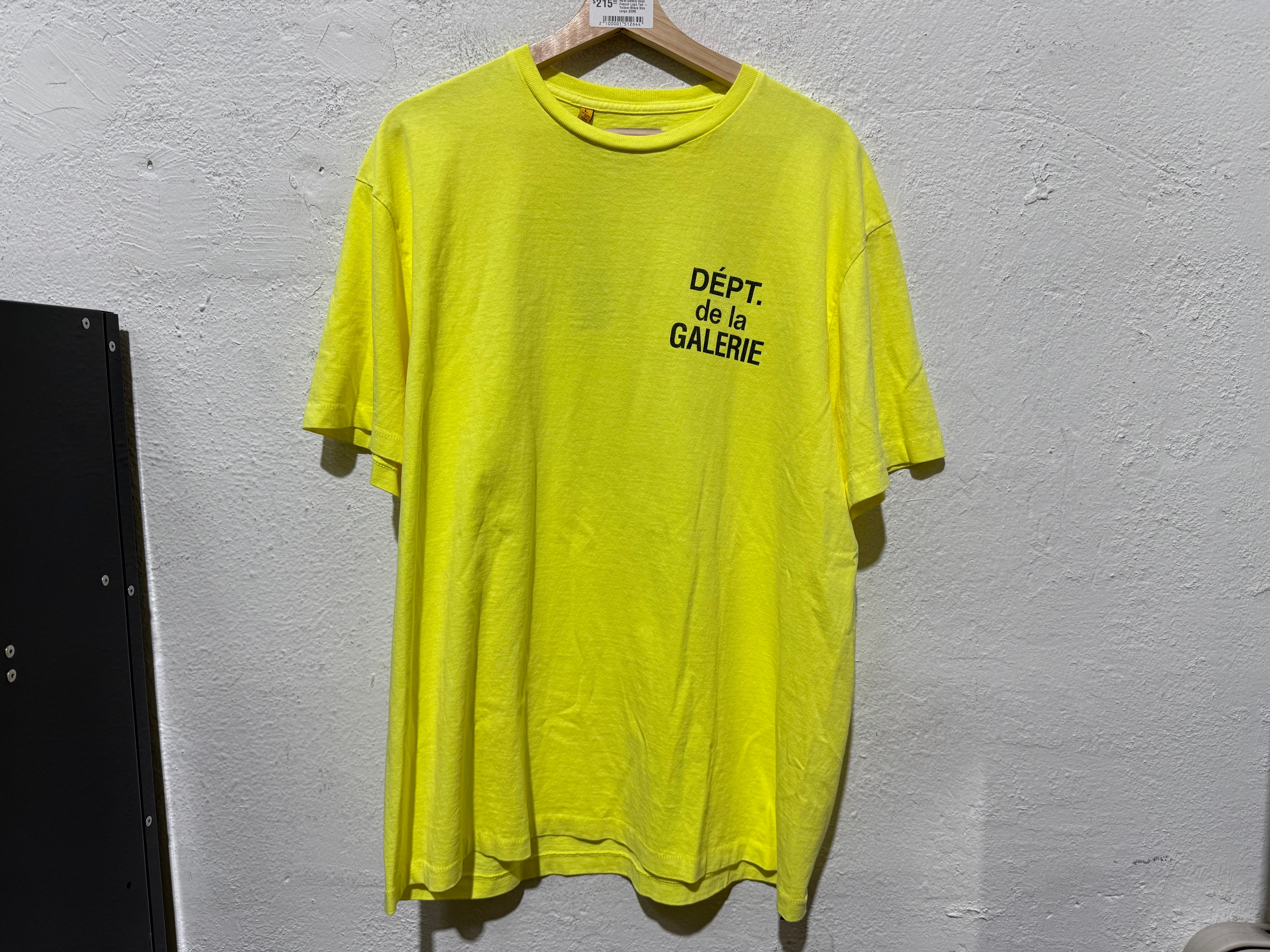 Gallery Dept French Logo Tee - Yellow /Black Size XL