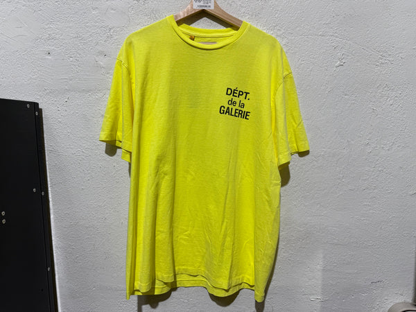 Gallery Dept French Logo Tee - Yellow /Black Size XL
