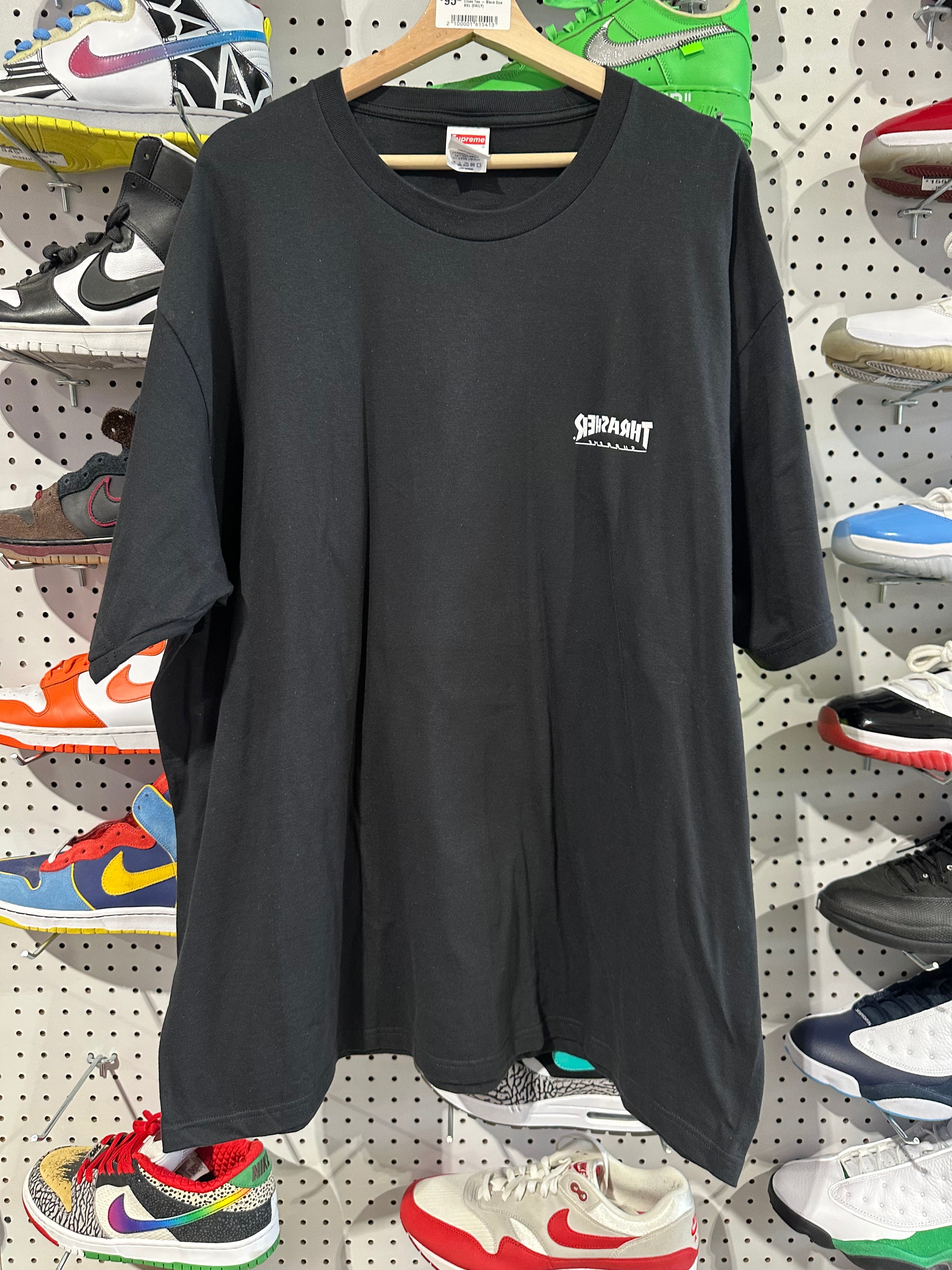 NEW Supreme Thrasher Cross Tee - Black Size XXL