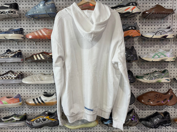 NEW Chome Hearts Fleece Zip Up Hoodie - White/Blue Size XL