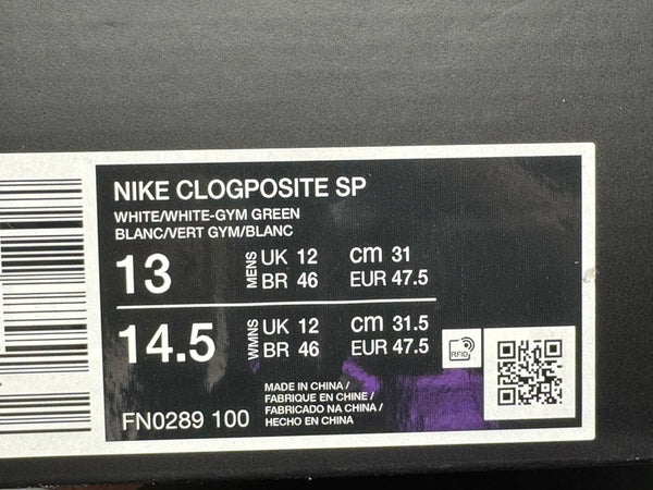 Nike Clogposite - Supreme White Gym Red Green Size 13
