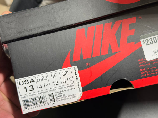 Air Jordan 1 Retro High OG - Clay Green Size 13