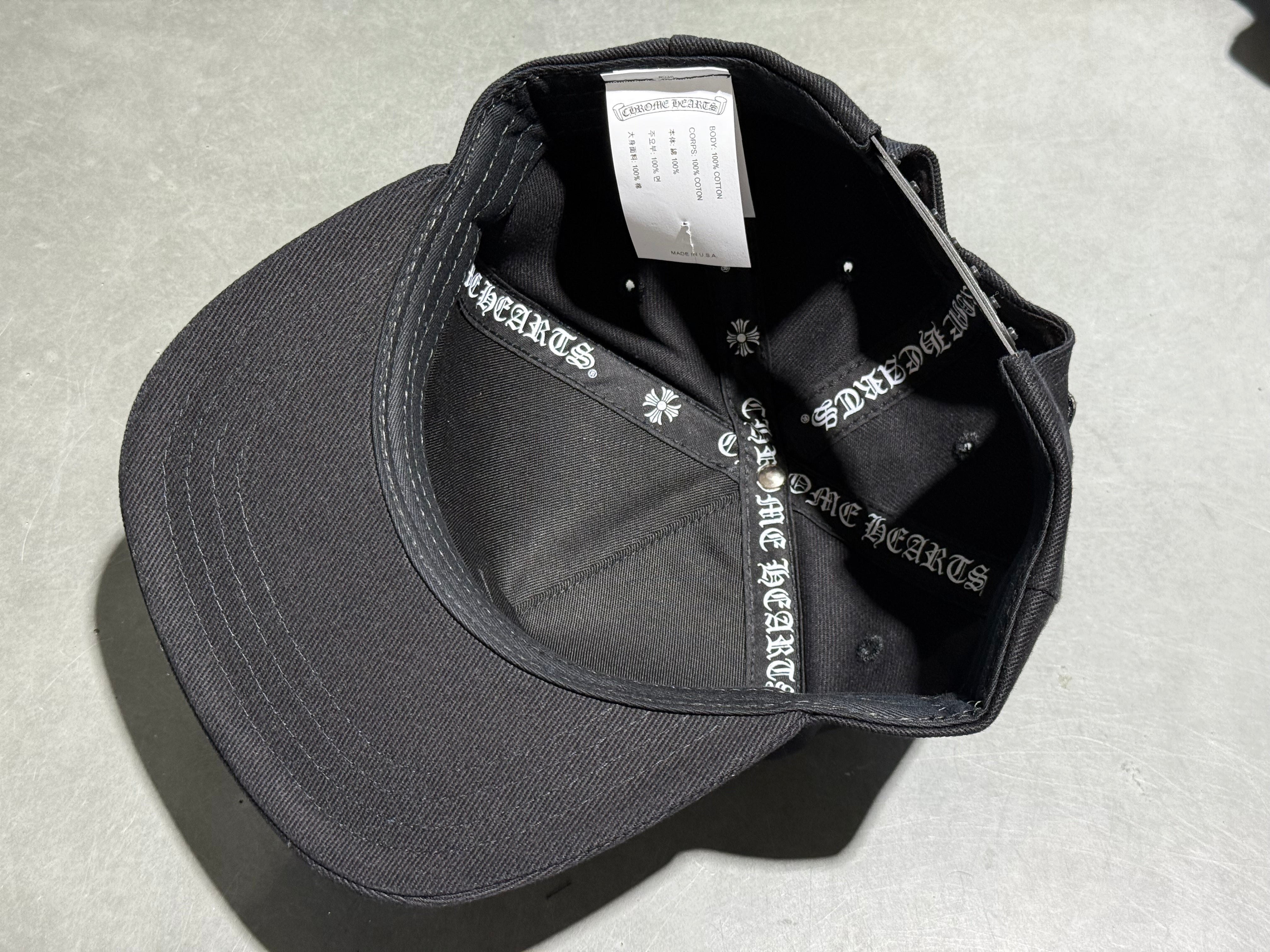 NEW Chrome Hearts Denim Baseball Cap - 3 Crosses
