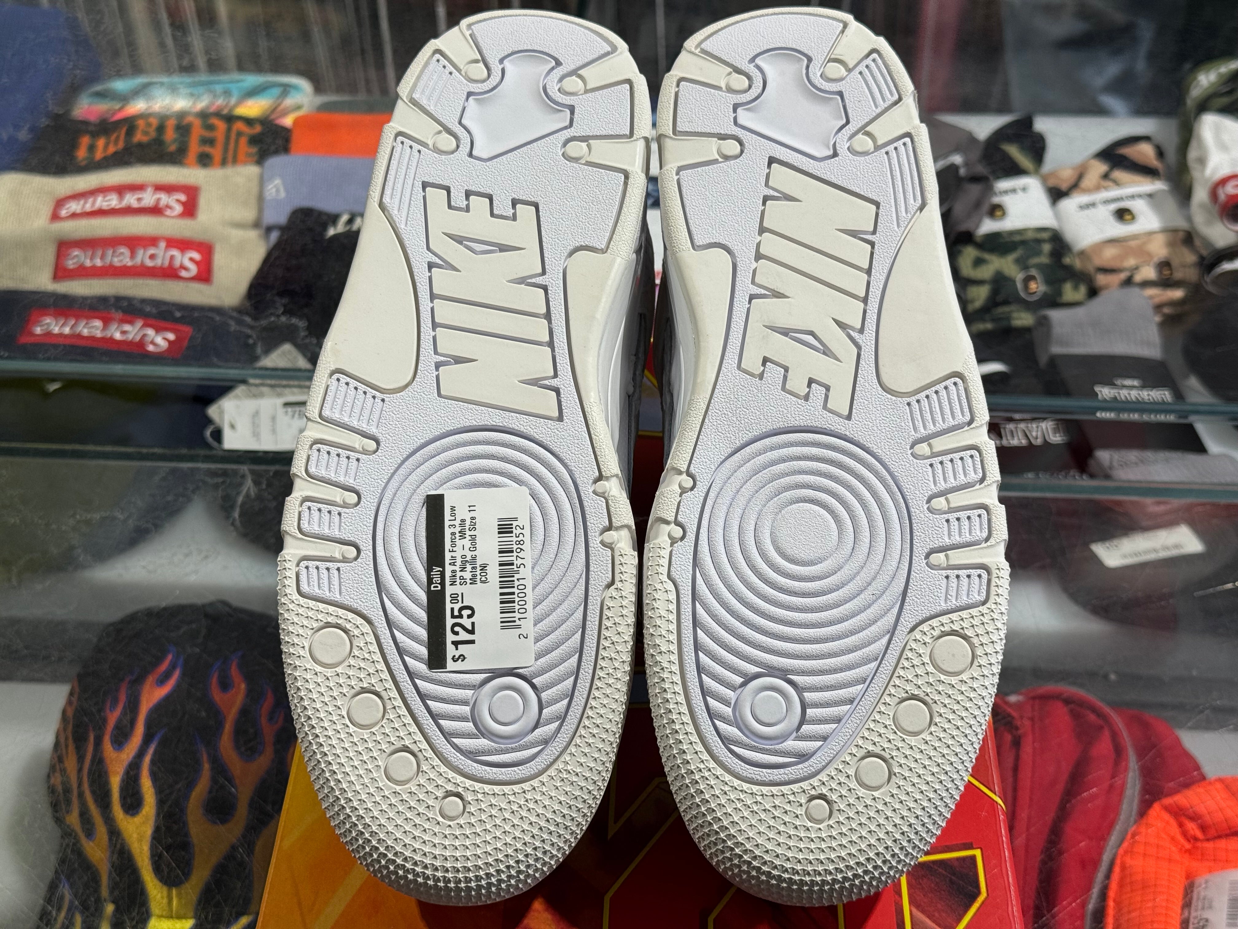 Nike Air Force 3 Low SP Nigo - White Metallic Gold Size 11.5