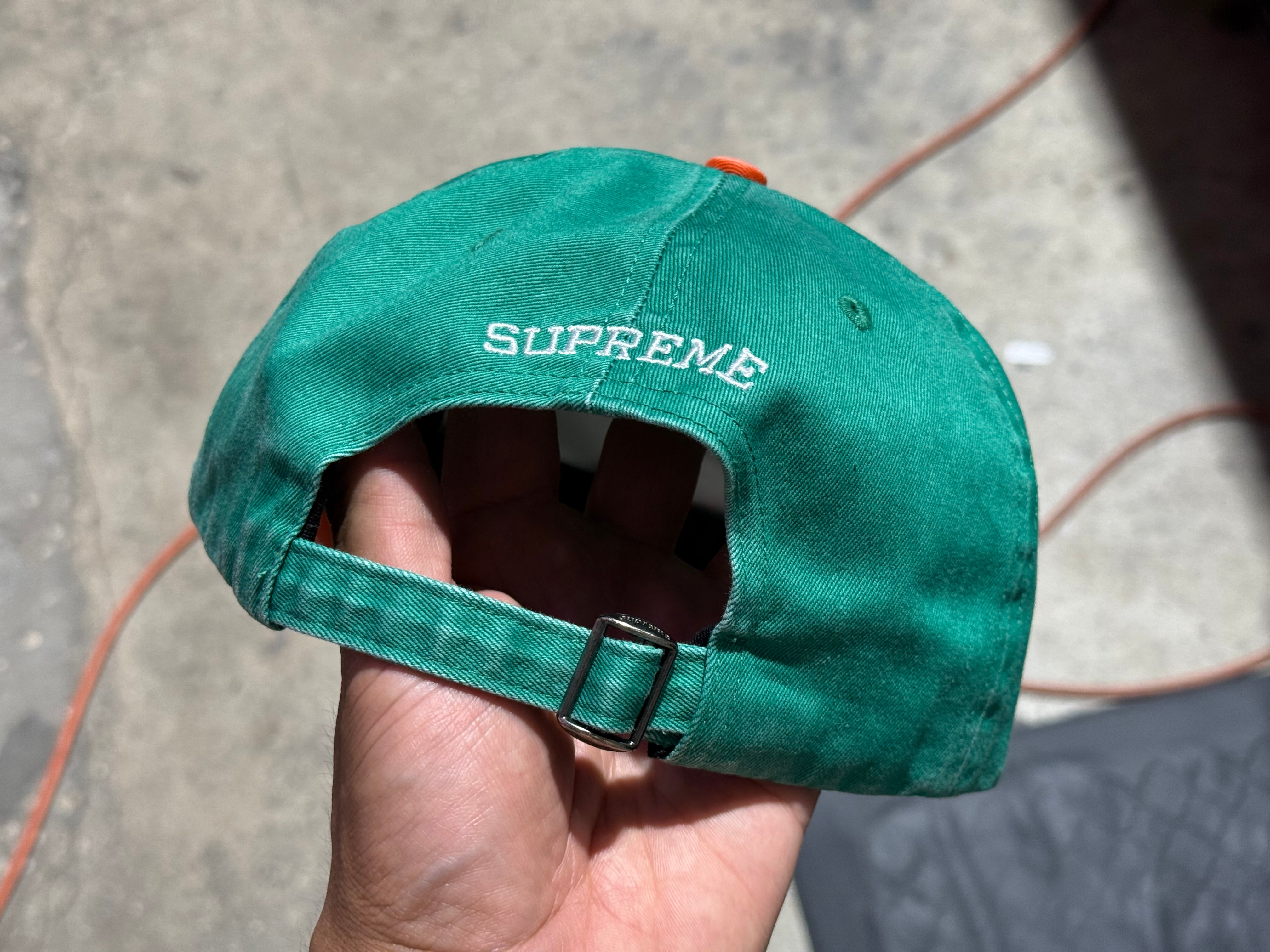 NEW Supreme Pigment Coated 2 Tone S Logo 6 Panel Cap - Emerald