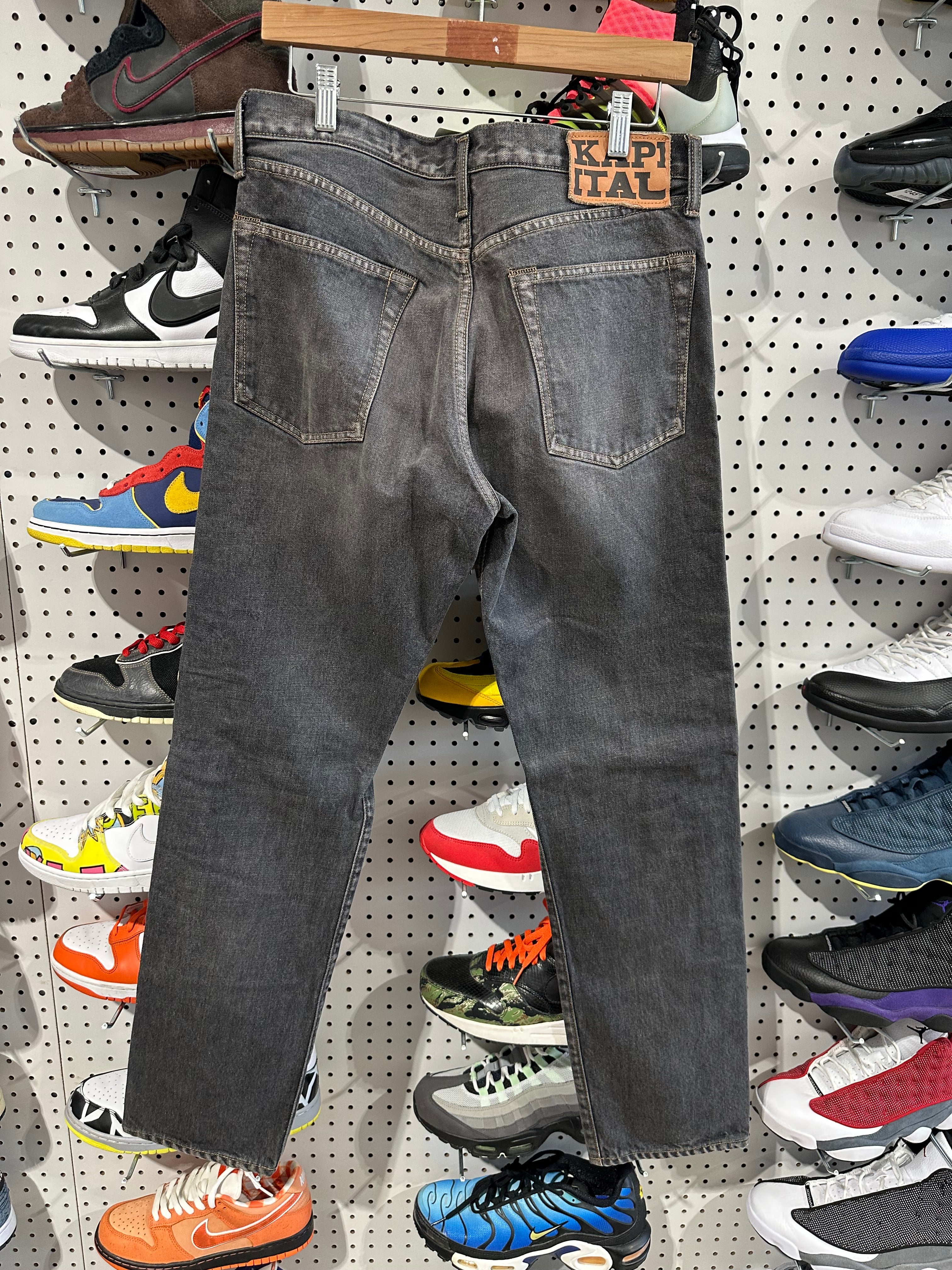 NEW Kapital Studded Denim Jeans - Grey Size 32