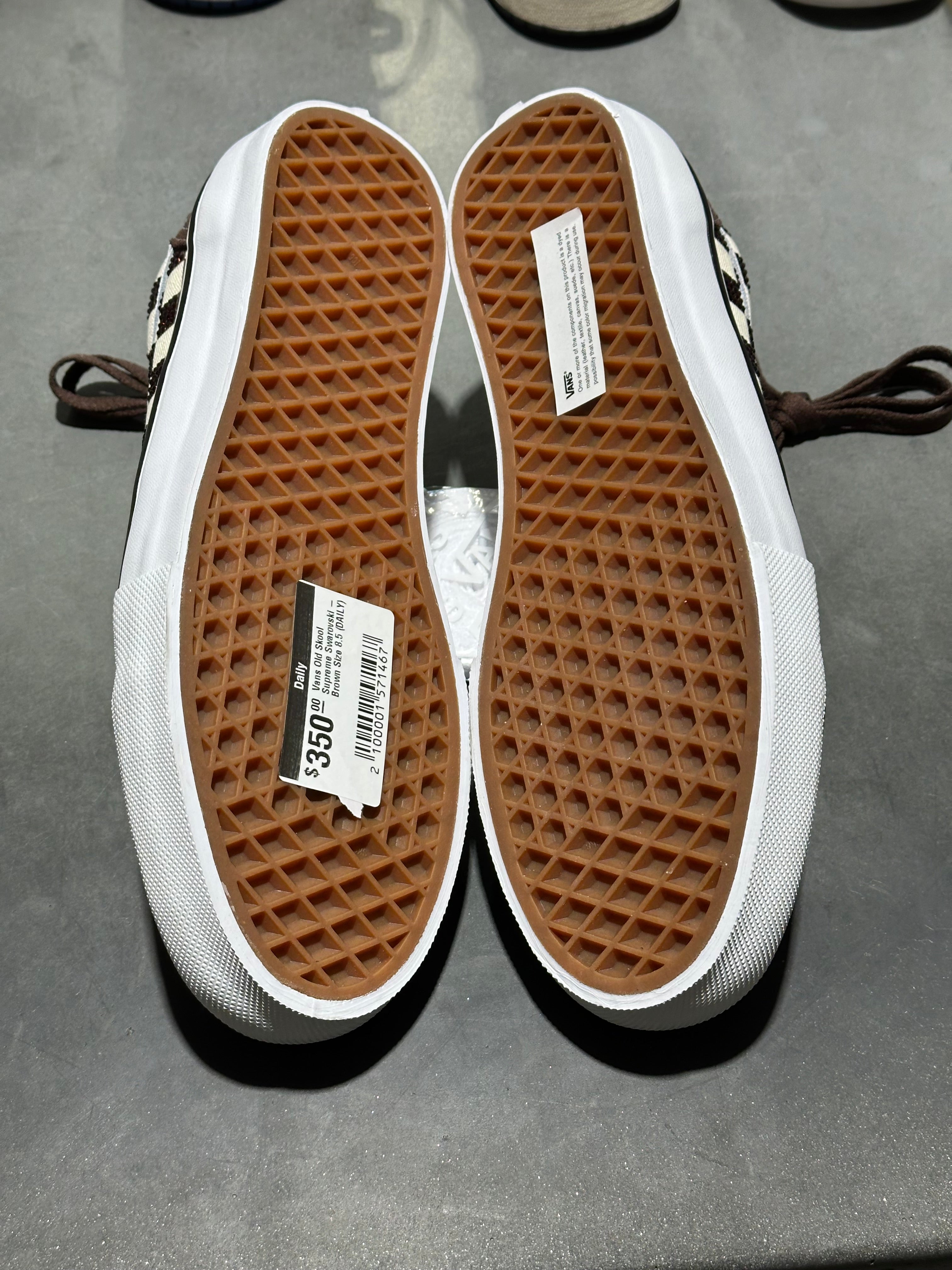 Vans Old Skool Supreme Swarovski - Brown Size 8.5