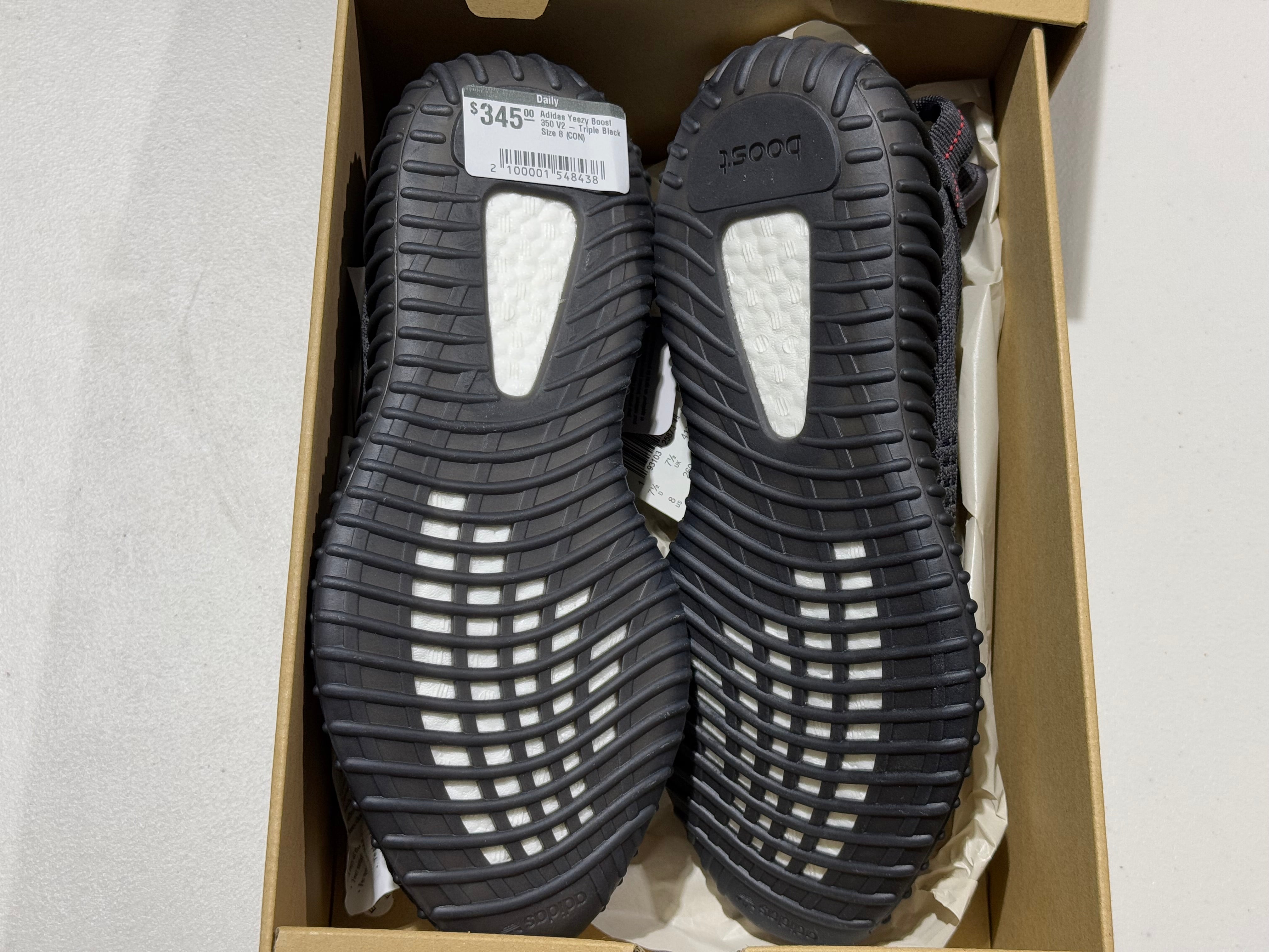 Adidas Yeezy Boost 350 V2 - Triple Black Size 8