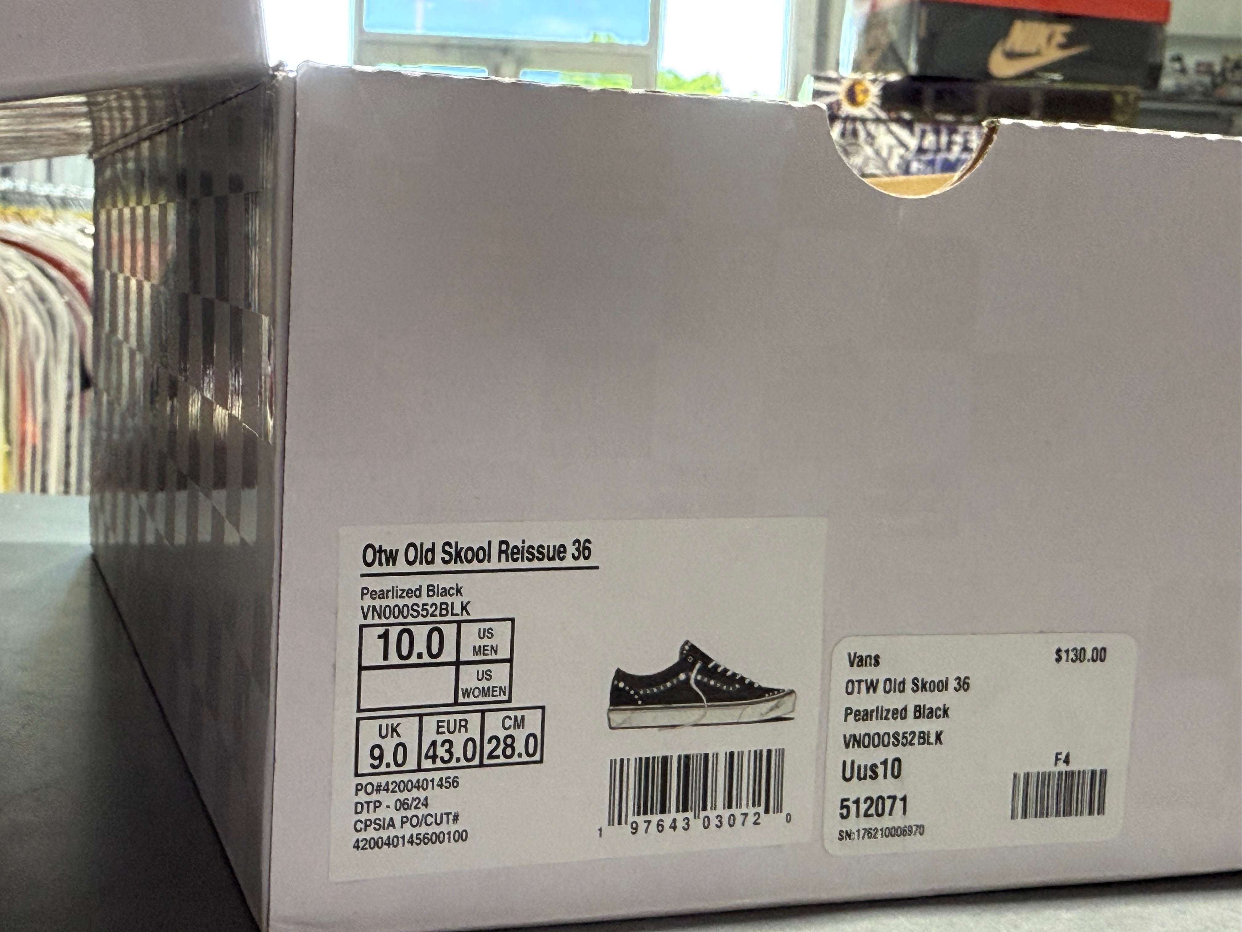 VANS OTW Old Skool Reissue 36 - Pearlized Black Size 10
