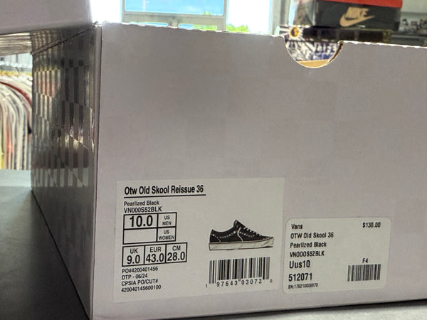 VANS OTW Old Skool Reissue 36 - Pearlized Black Size 10