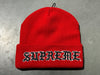 NEW Supreme x New Era Old English Beanie - Red