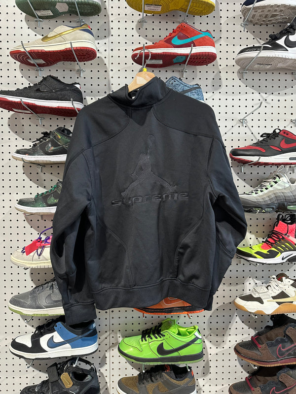 NEW Supreme Jordan Tricot Track Jacket - Black Size Medium